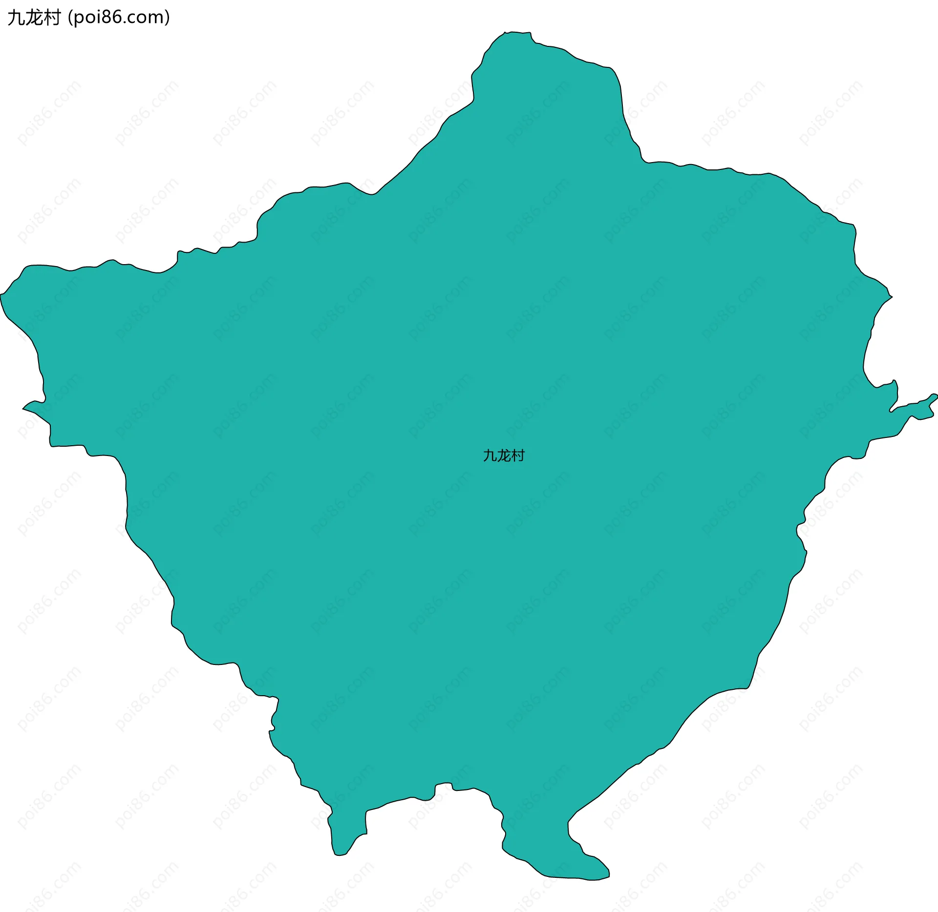 九龙村边界地图