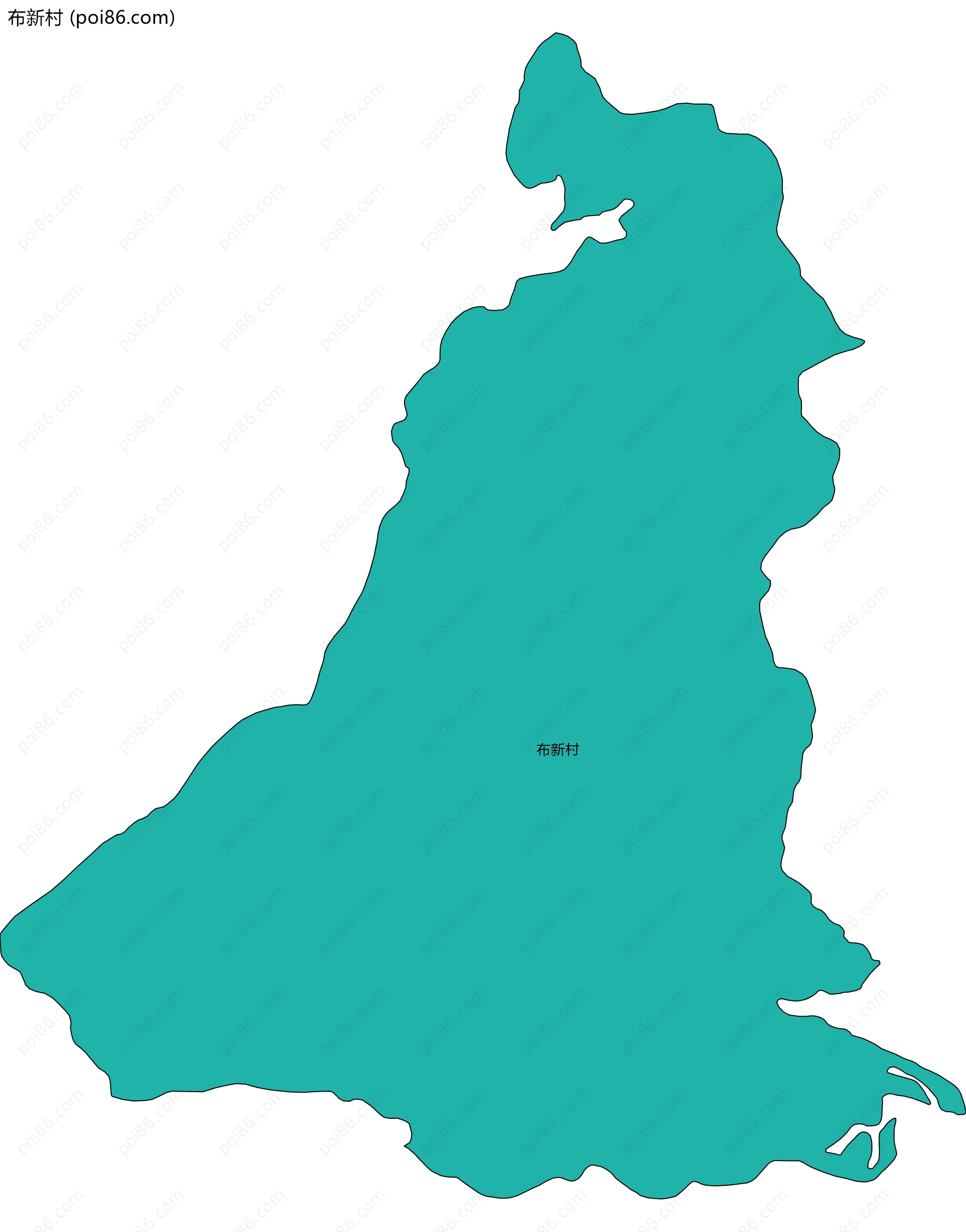 布新村边界地图