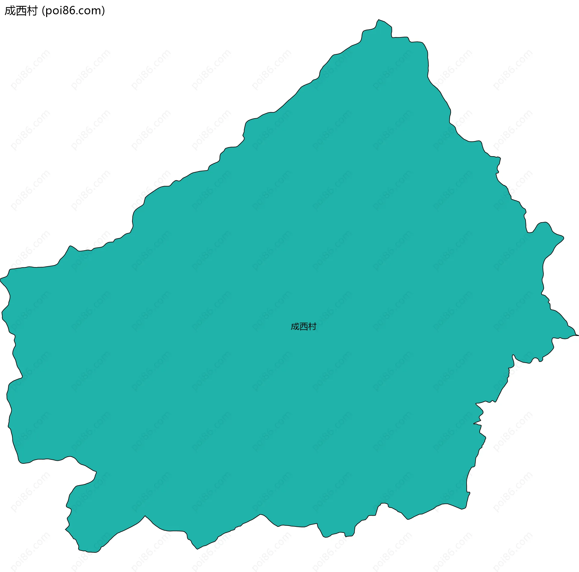 成西村边界地图