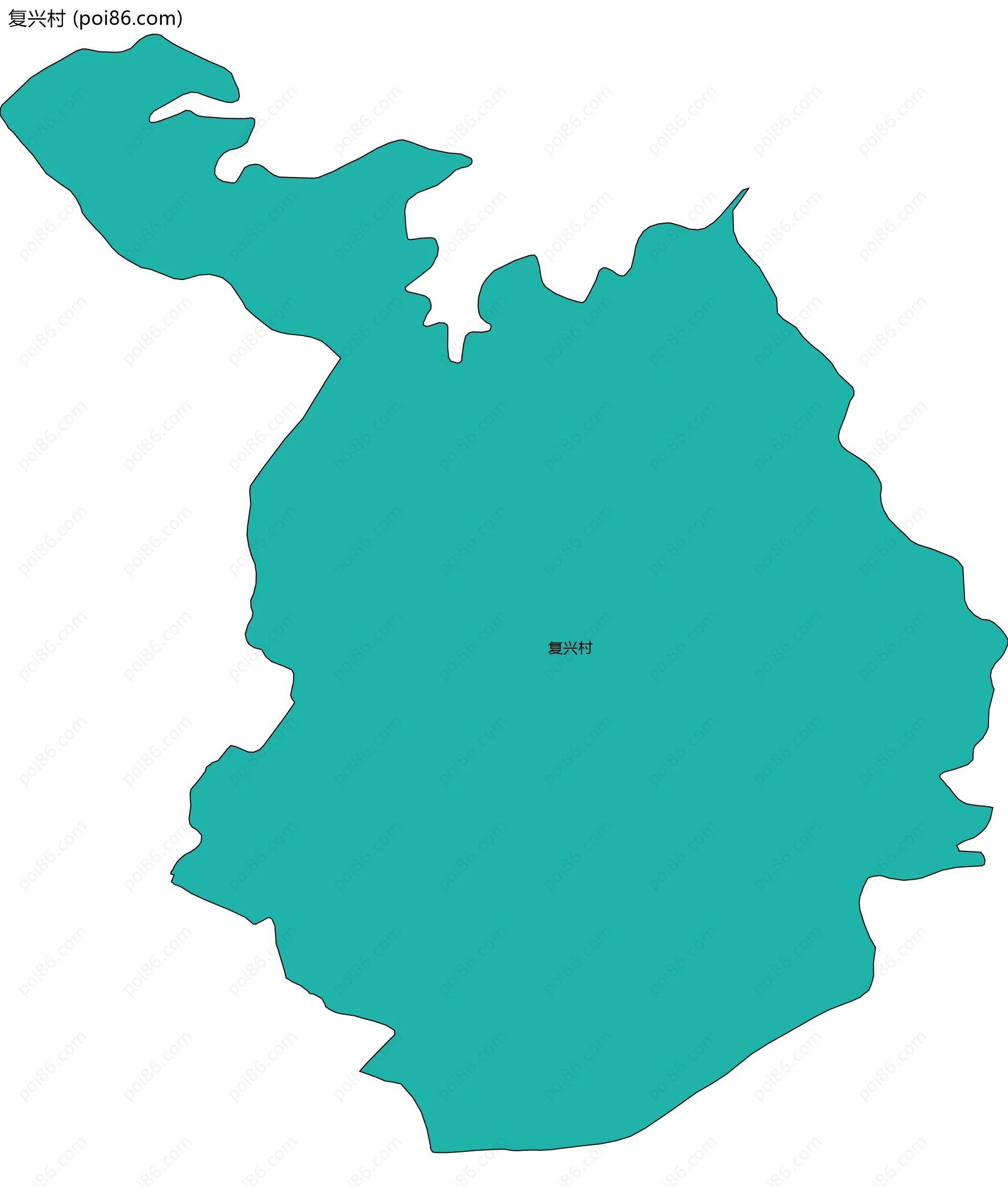 复兴村边界地图