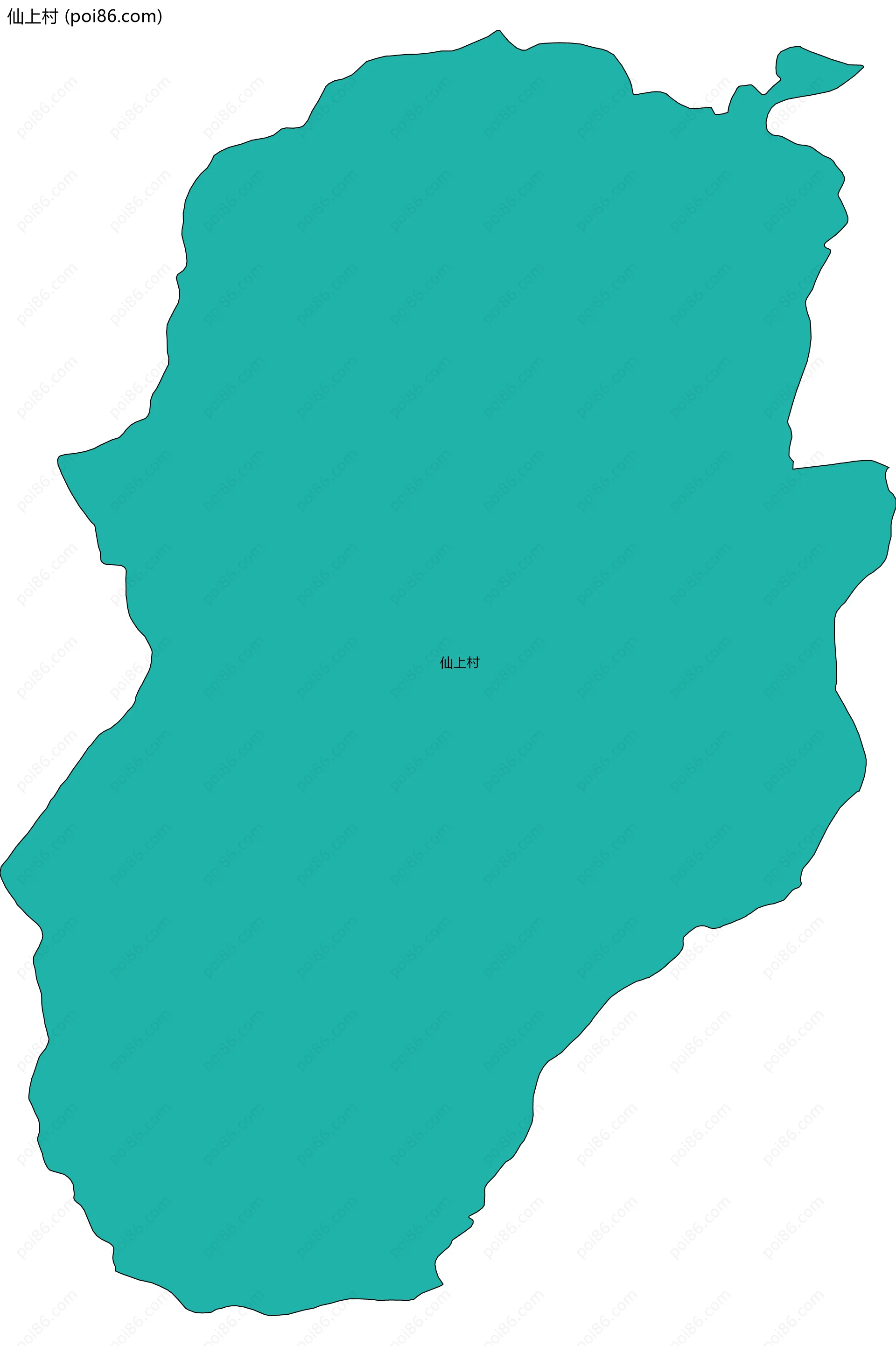 仙上村边界地图