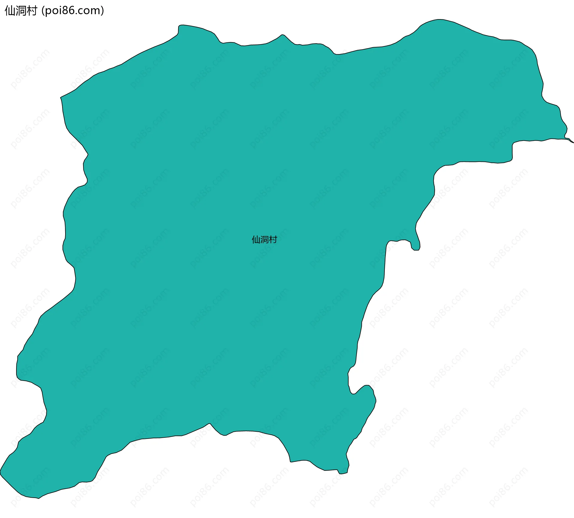 仙洞村边界地图