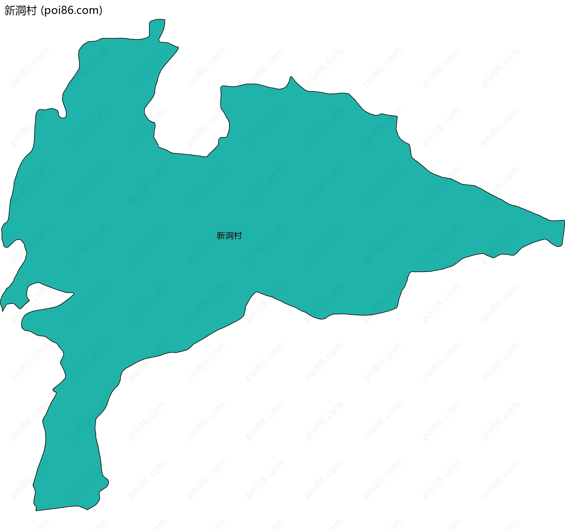 新洞村边界地图