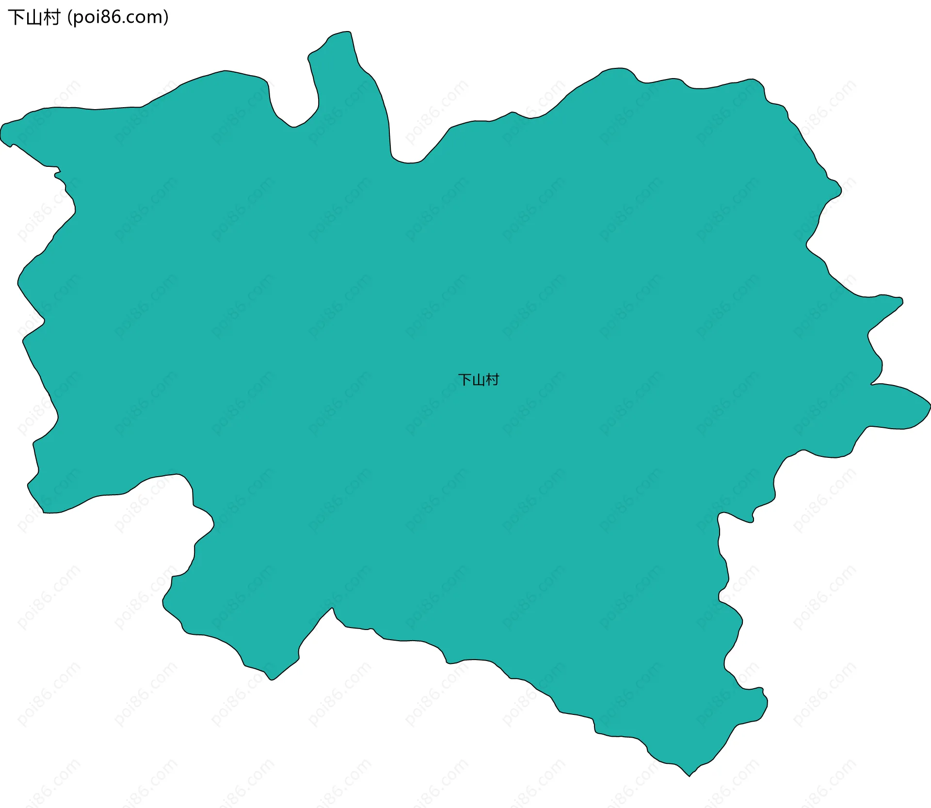 下山村边界地图