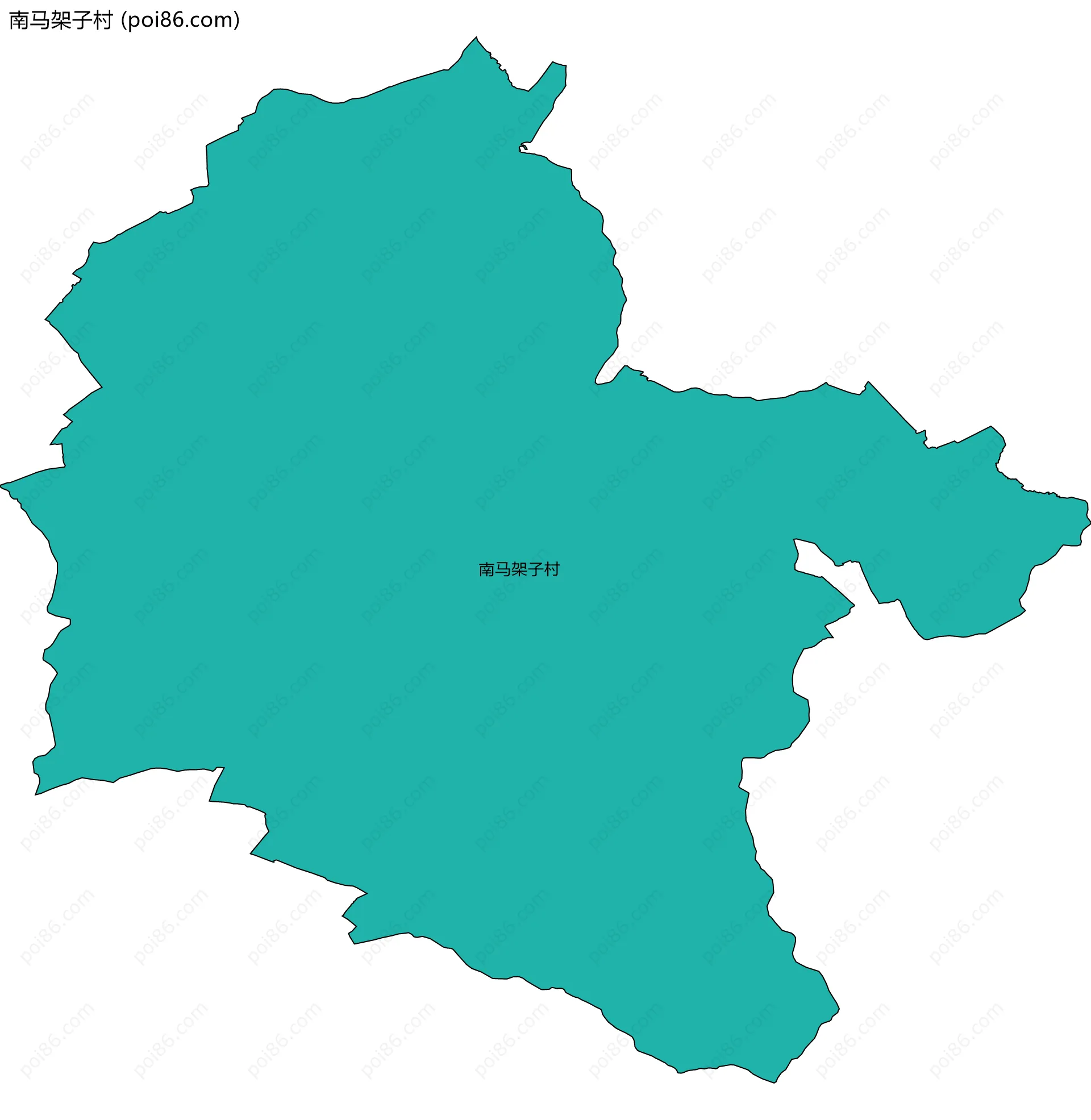 南马架子村边界地图