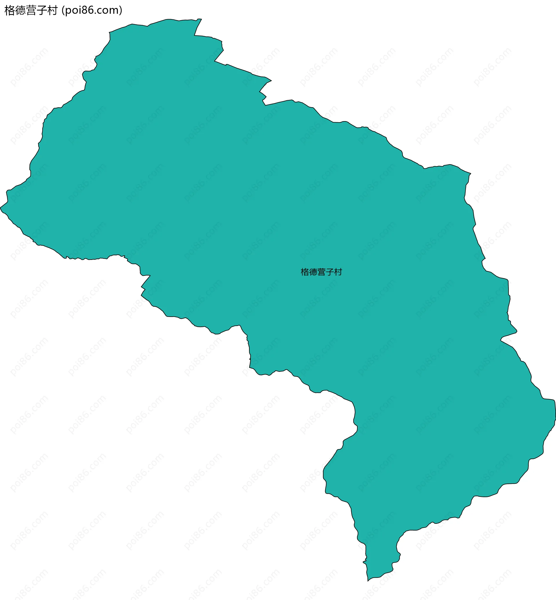 格德营子村边界地图