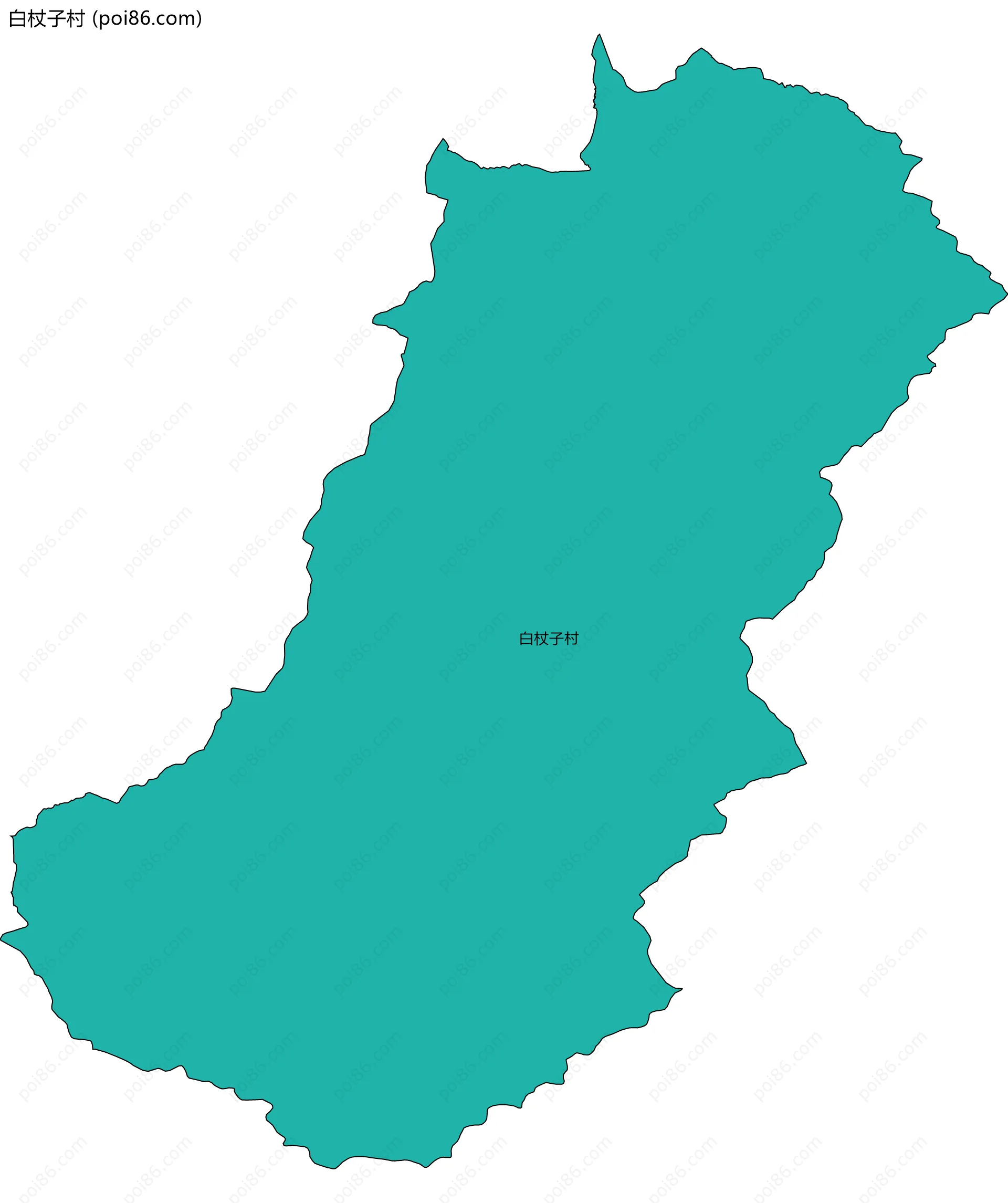 白杖子村边界地图