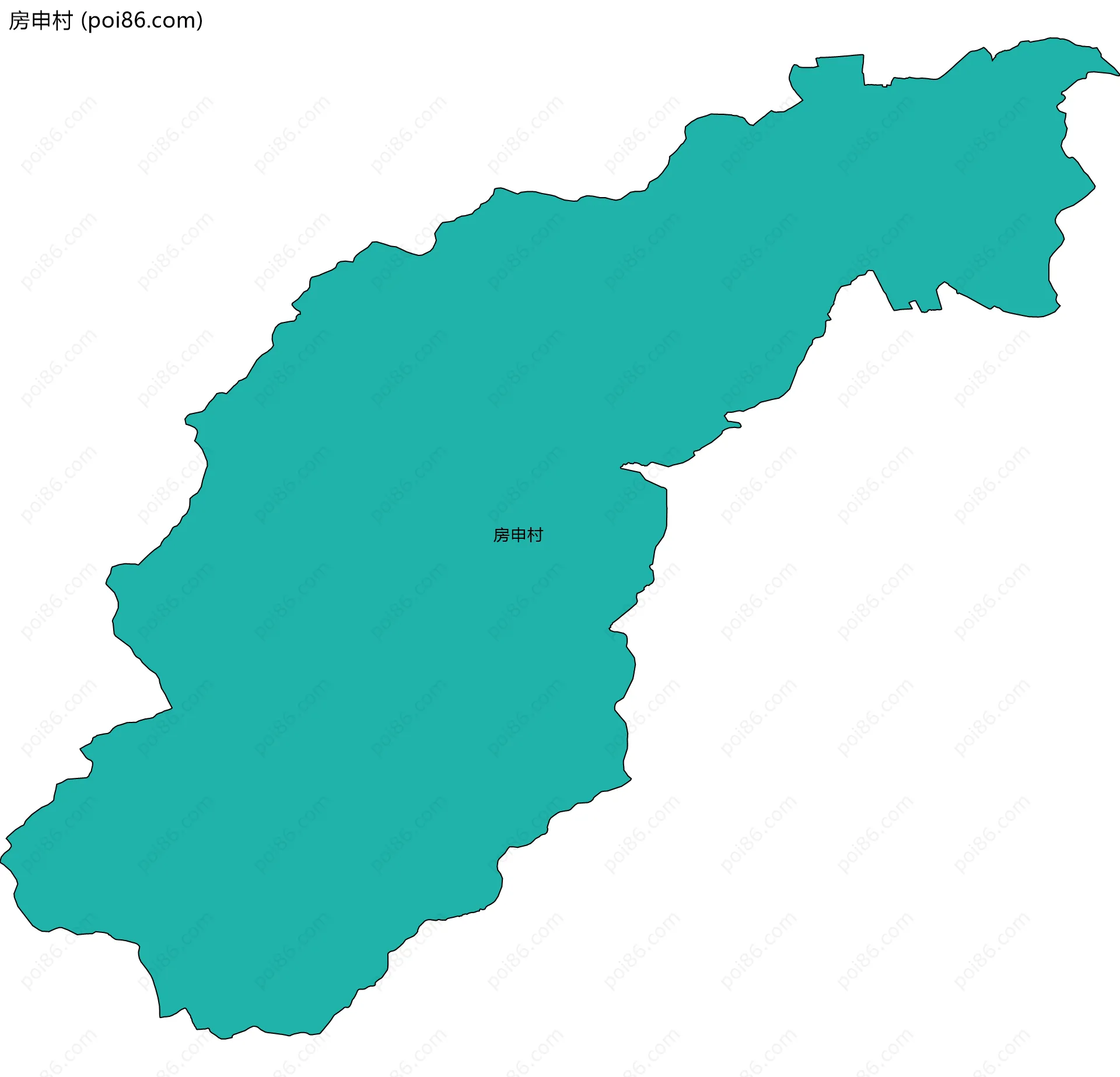 房申村边界地图