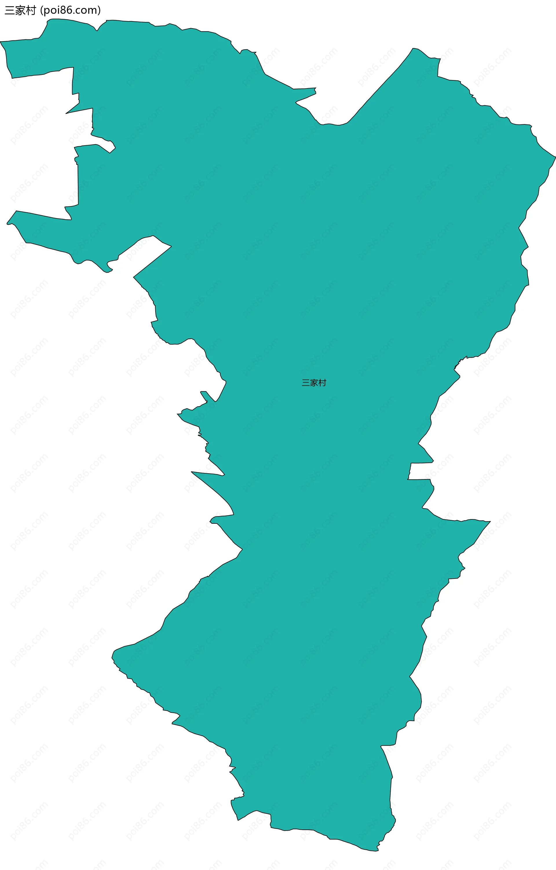 三家村边界地图