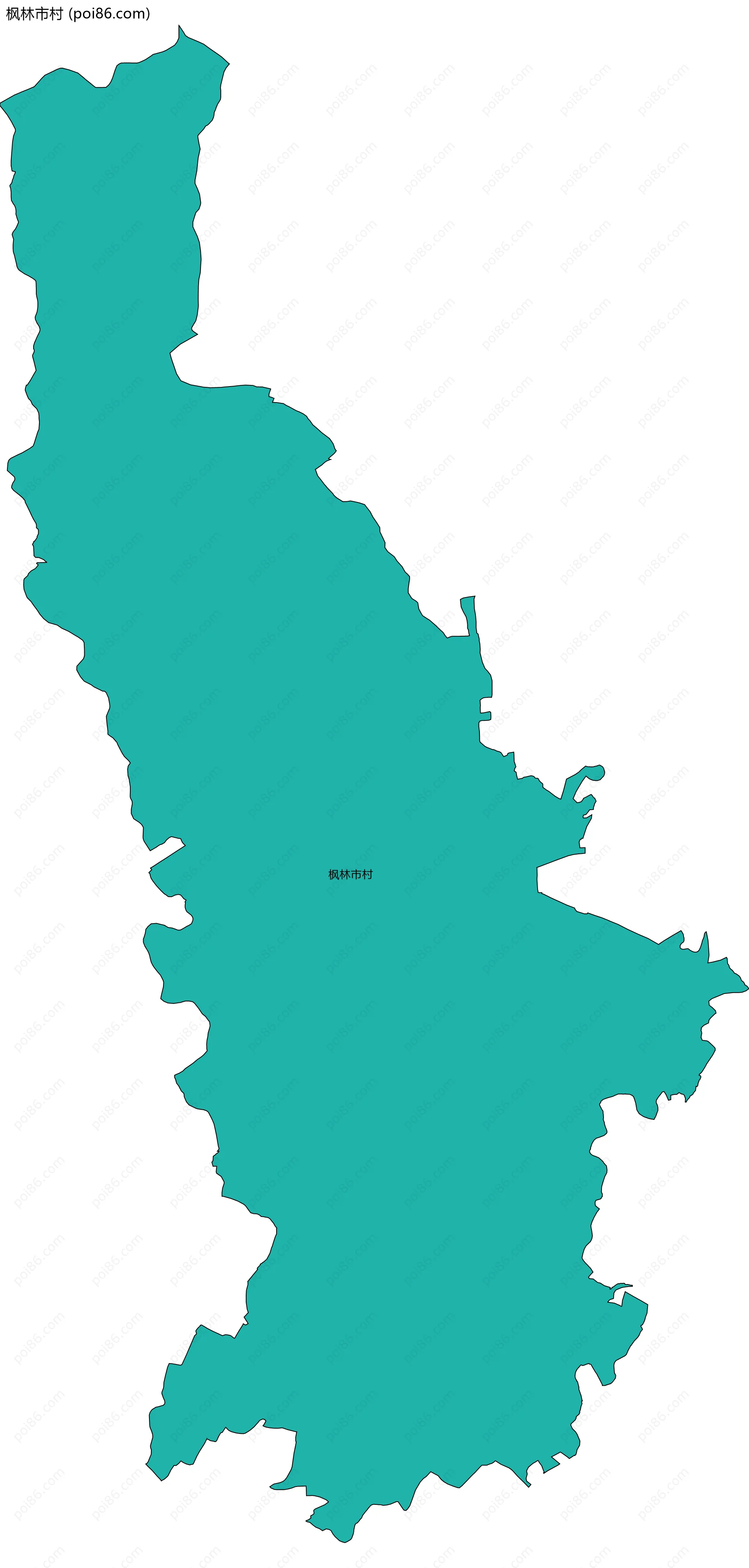 枫林市村边界地图