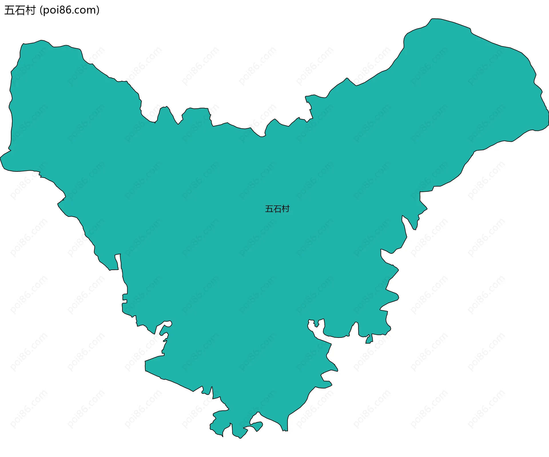 五石村边界地图