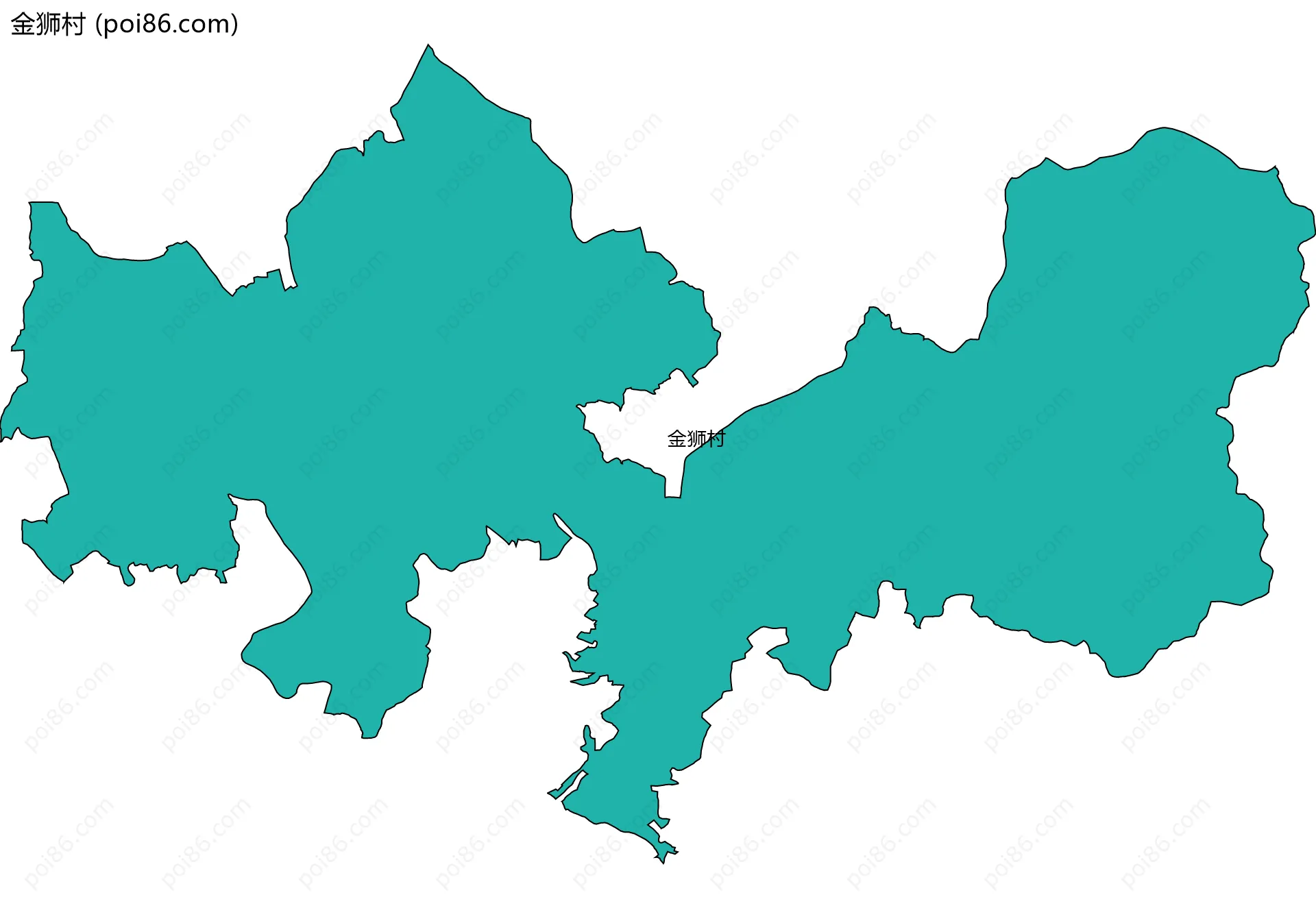 金狮村边界地图