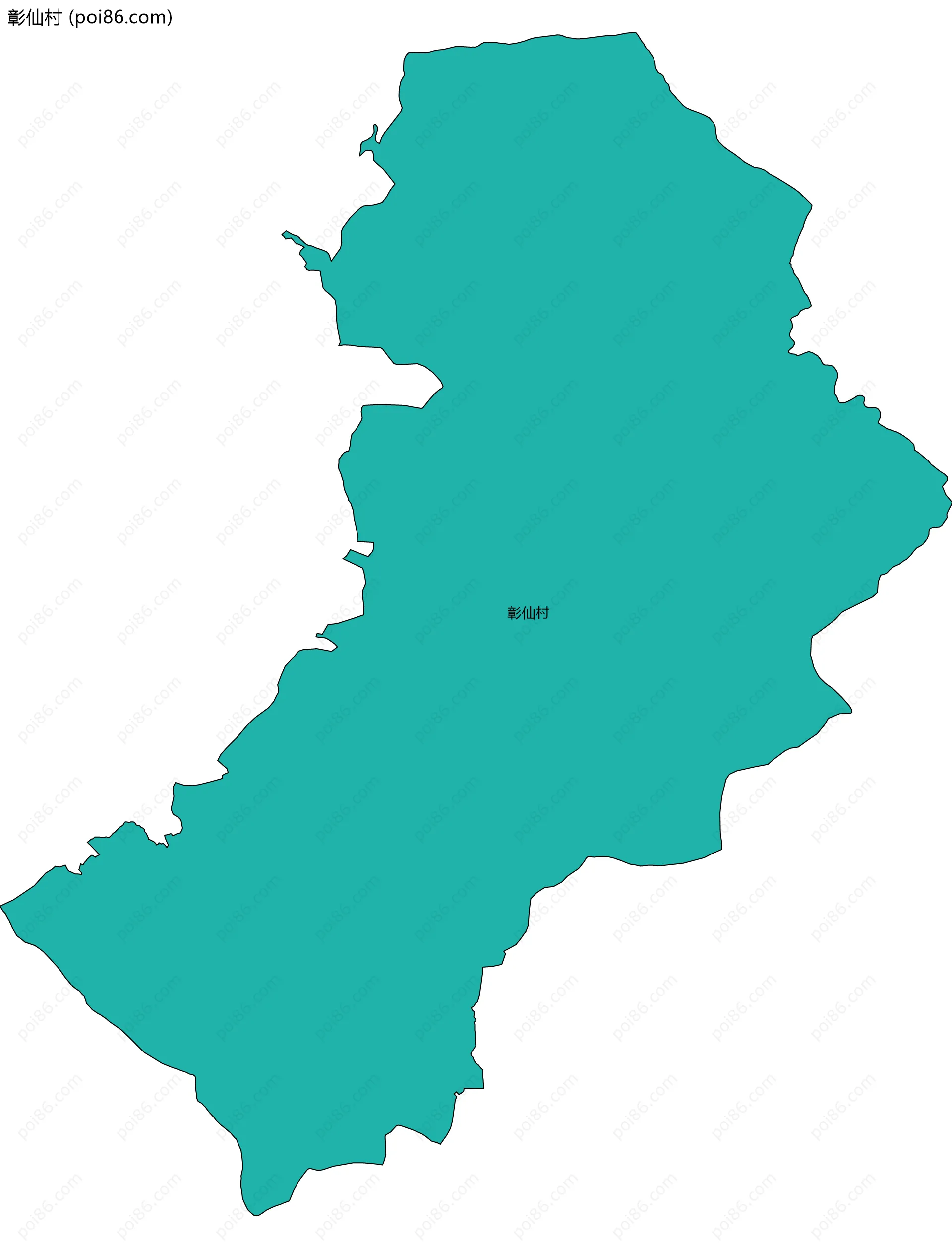 彰仙村边界地图