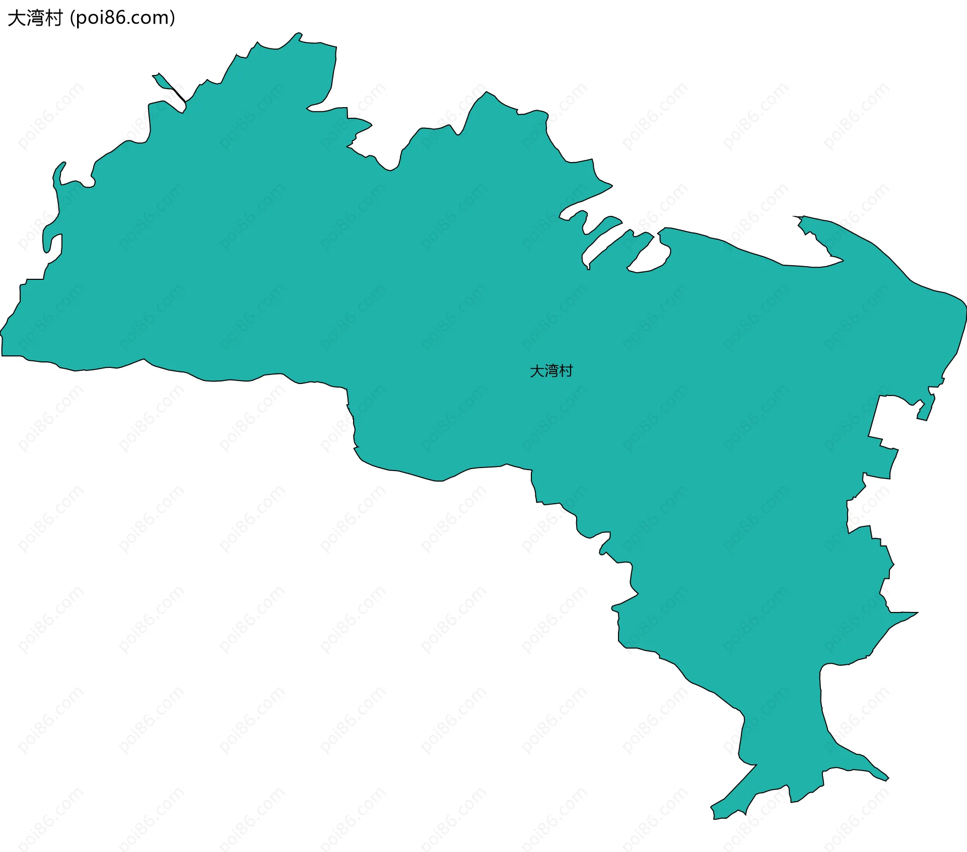 大湾村边界地图