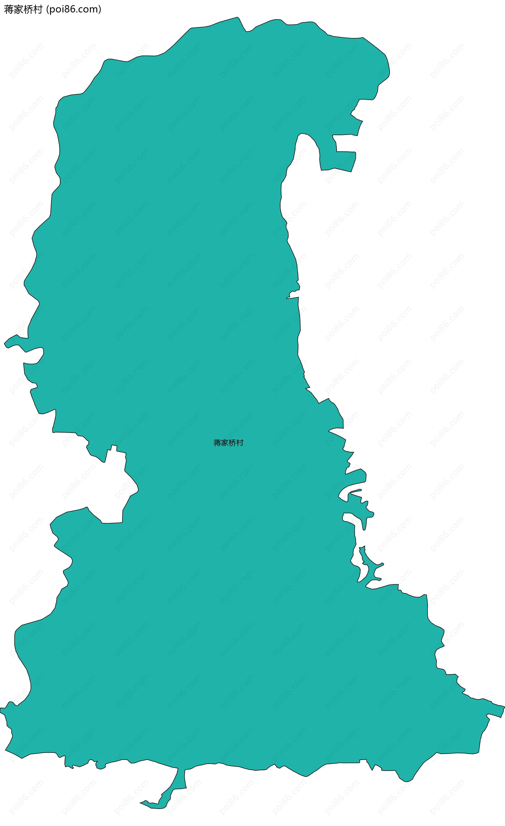 蒋家桥村边界地图