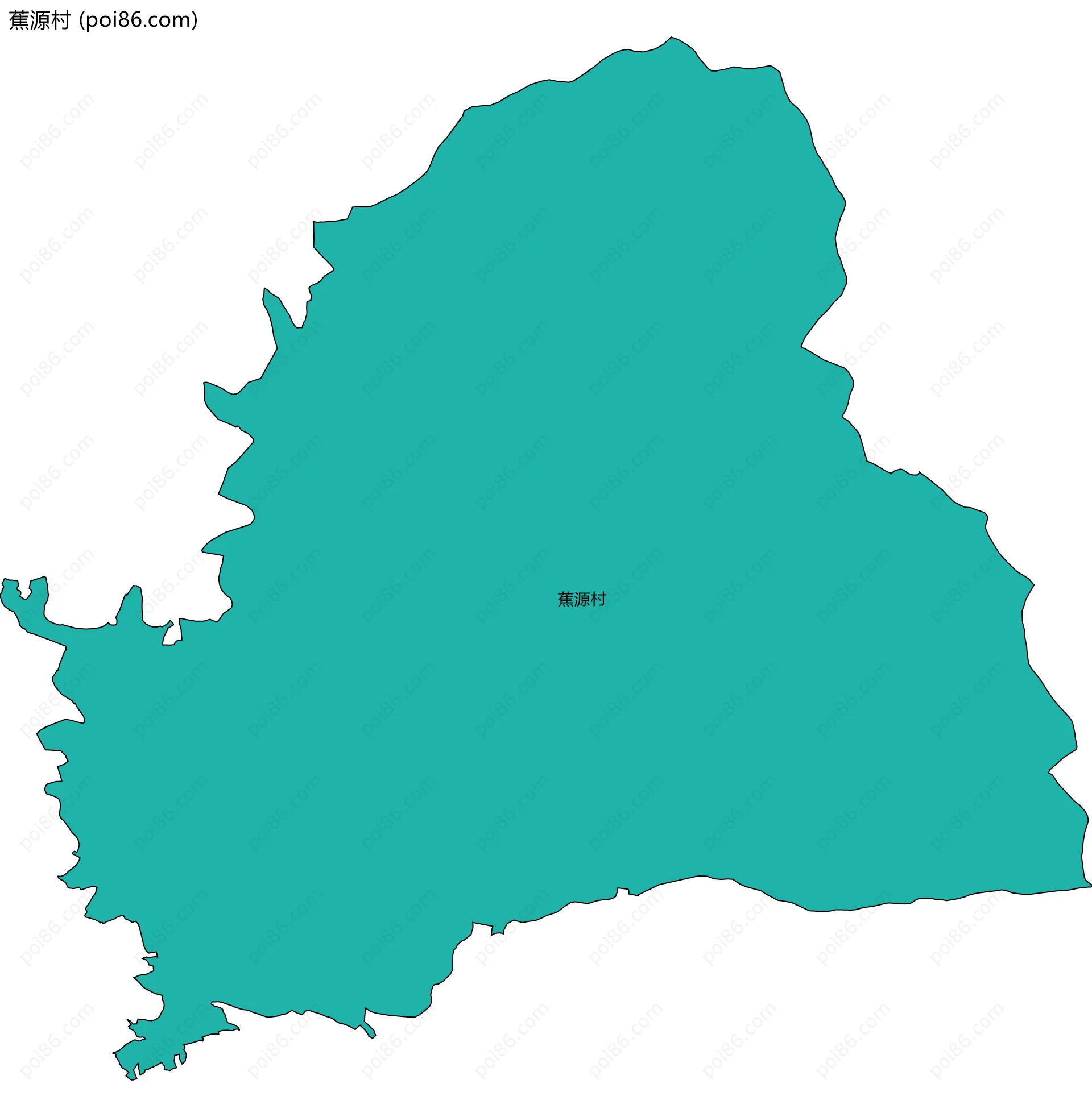 蕉源村边界地图