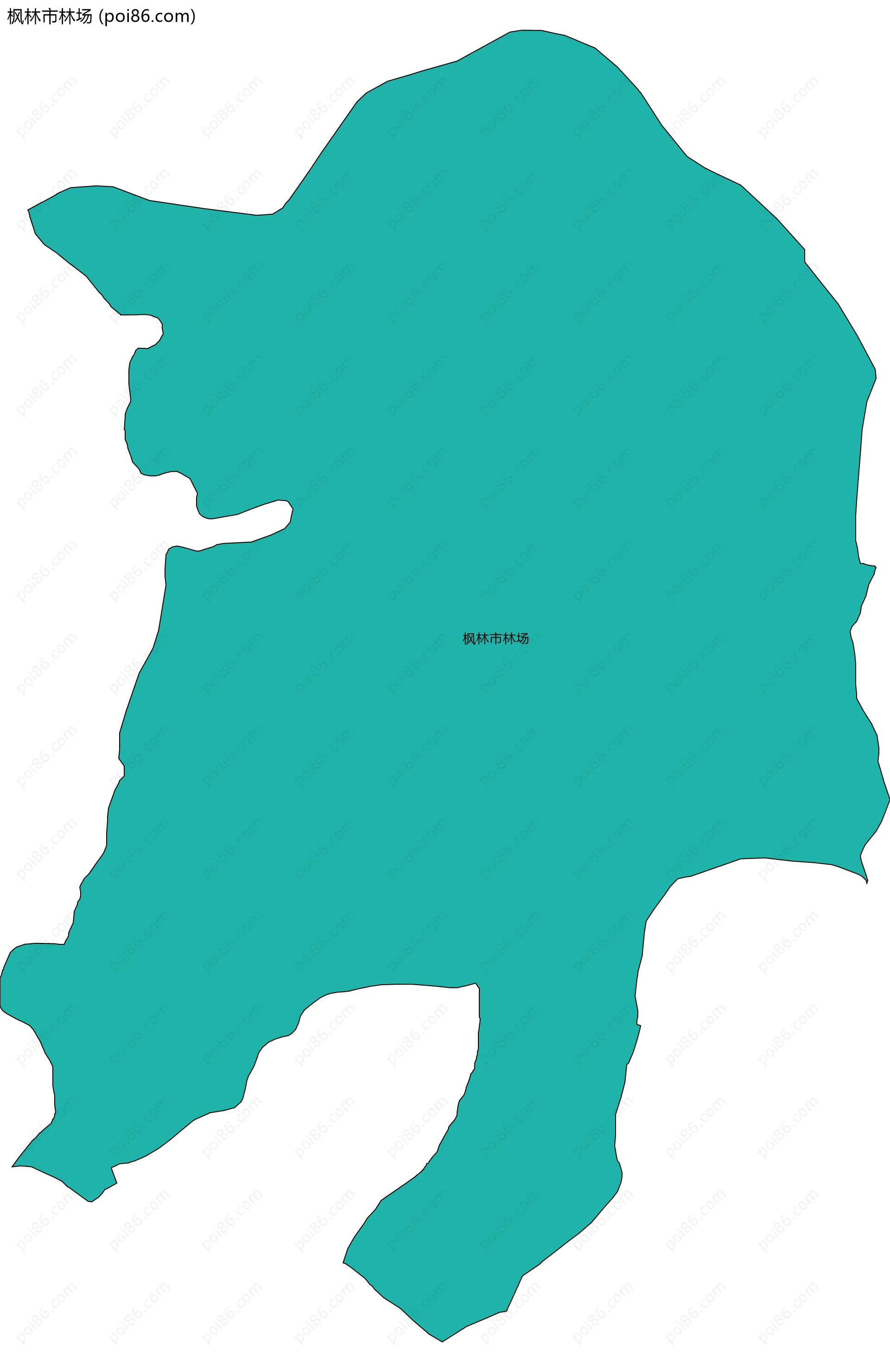 枫林市林场边界地图