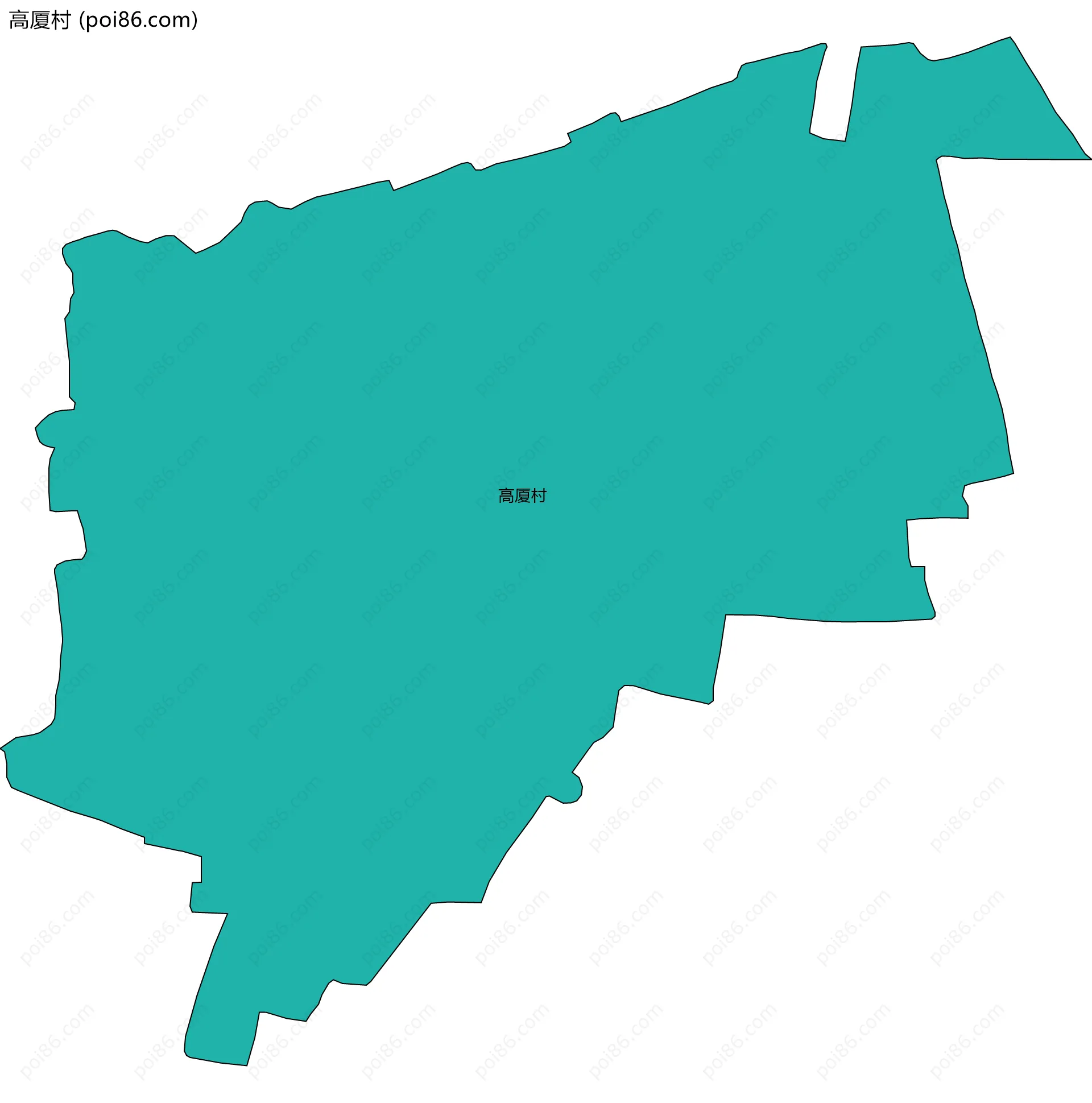 高厦村边界地图