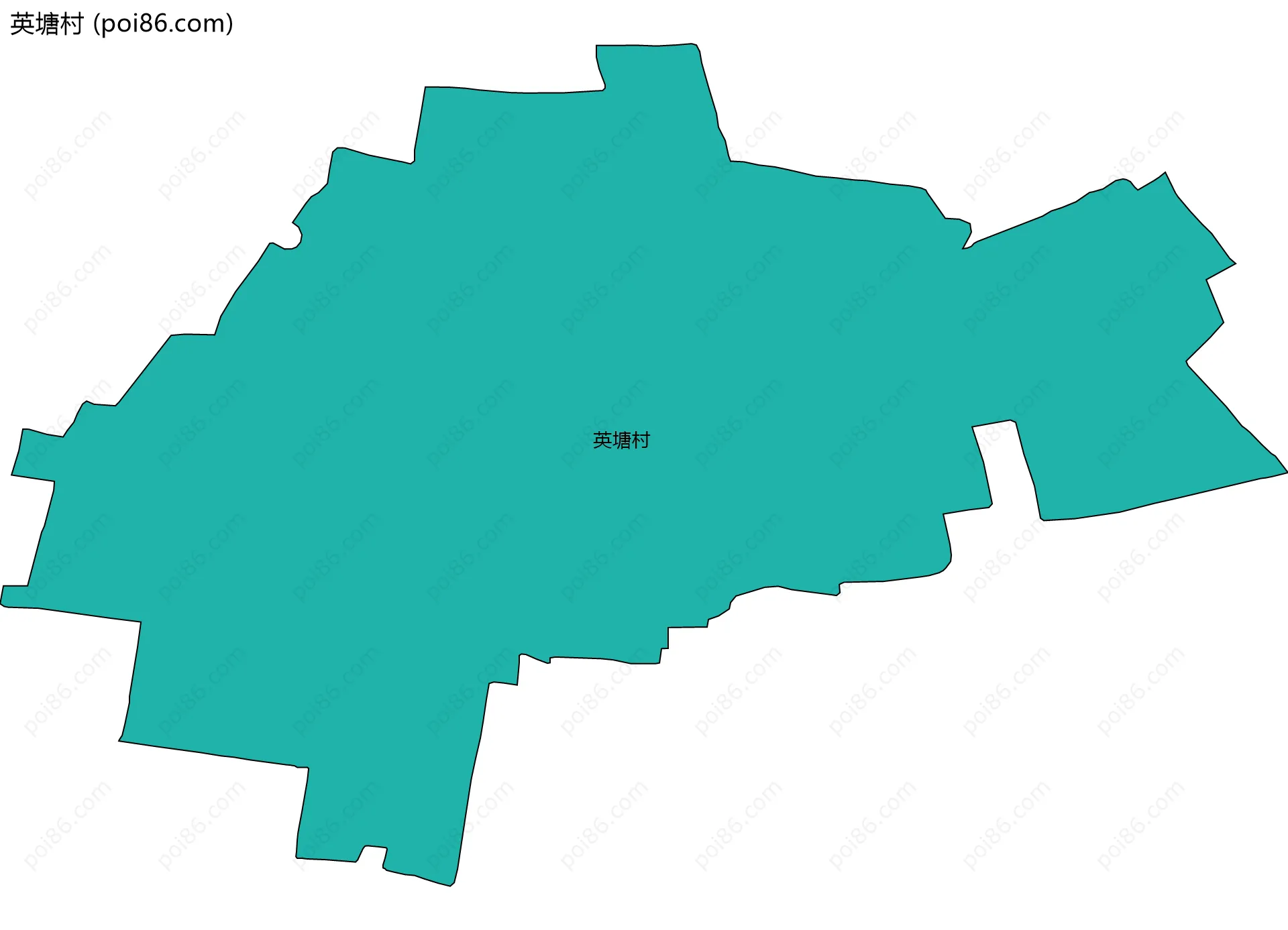 英塘村边界地图