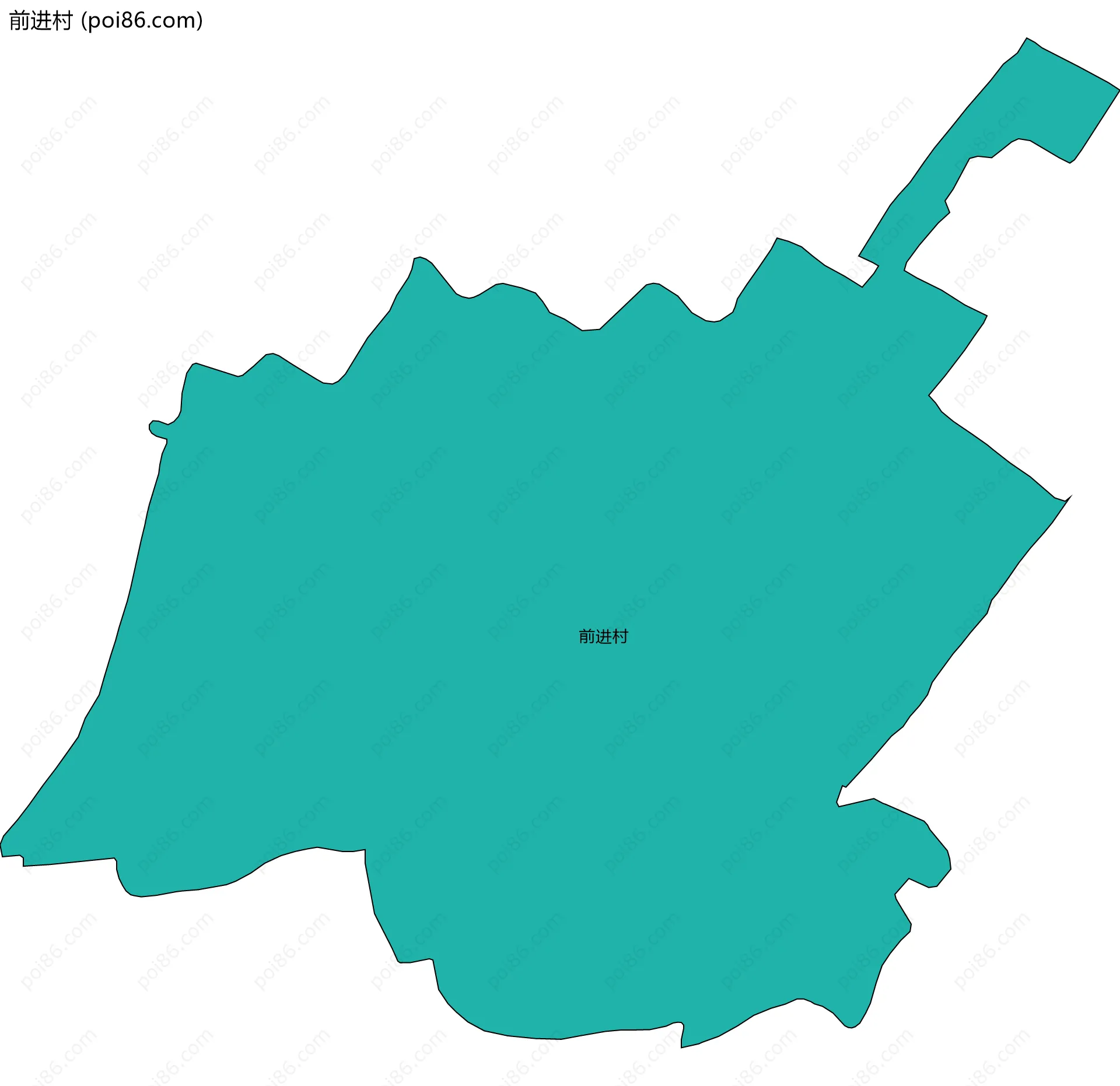 前进村边界地图