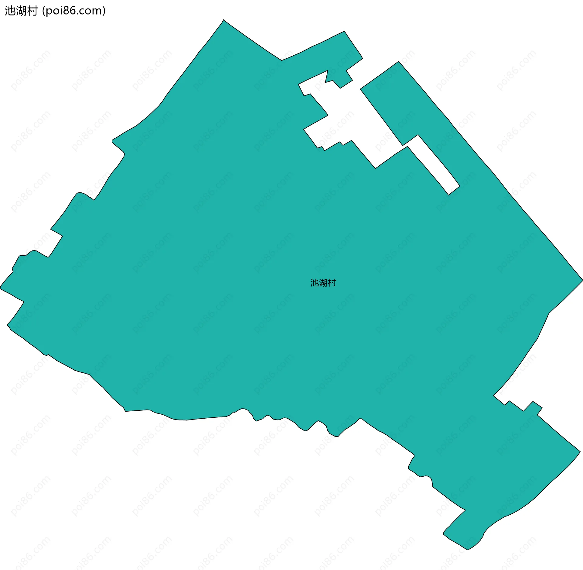 池湖村边界地图