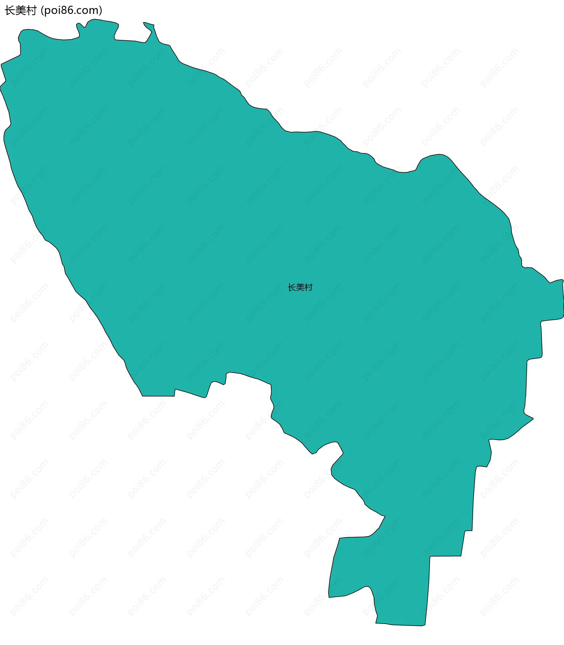 长美村边界地图