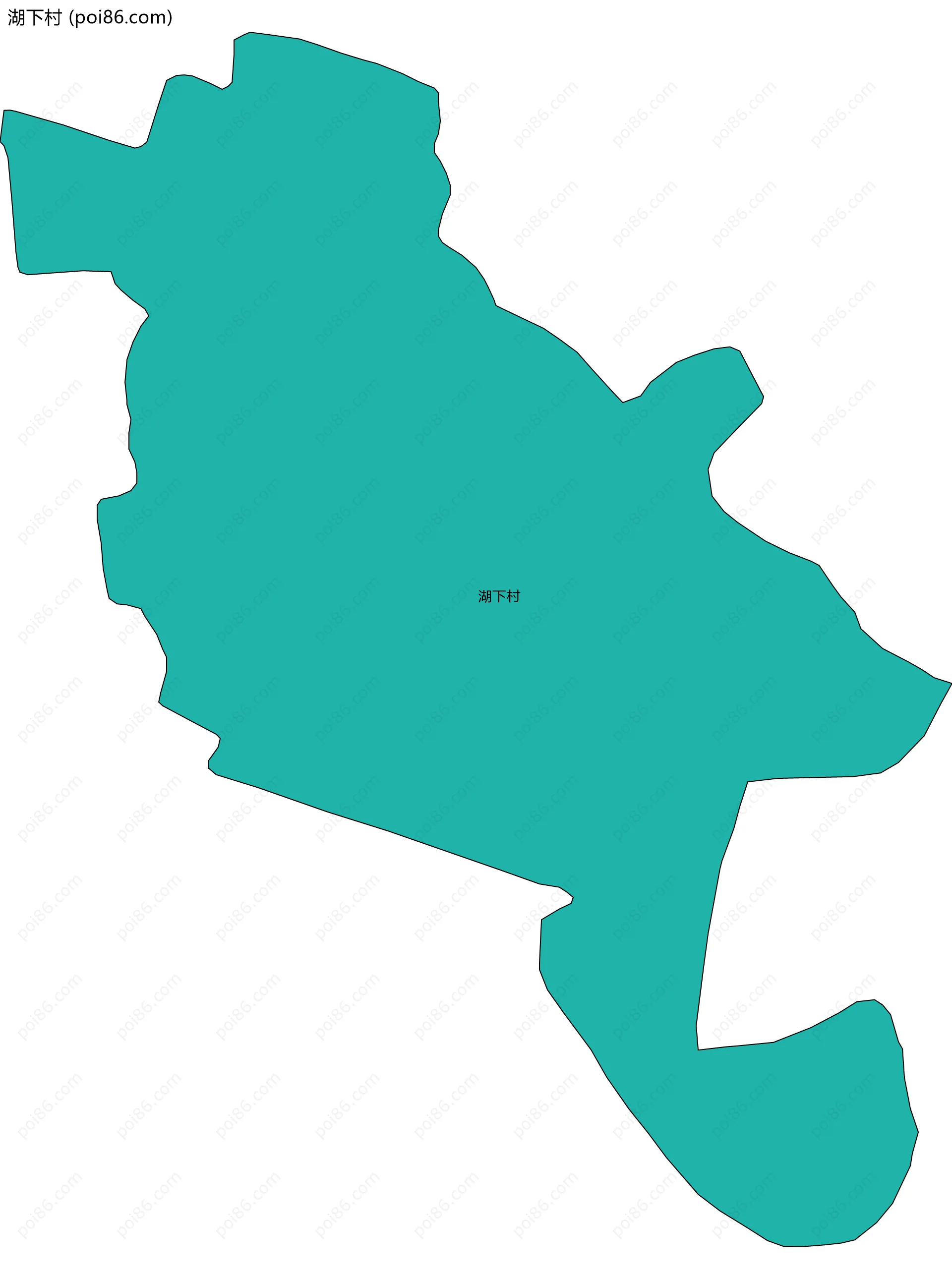 湖下村边界地图