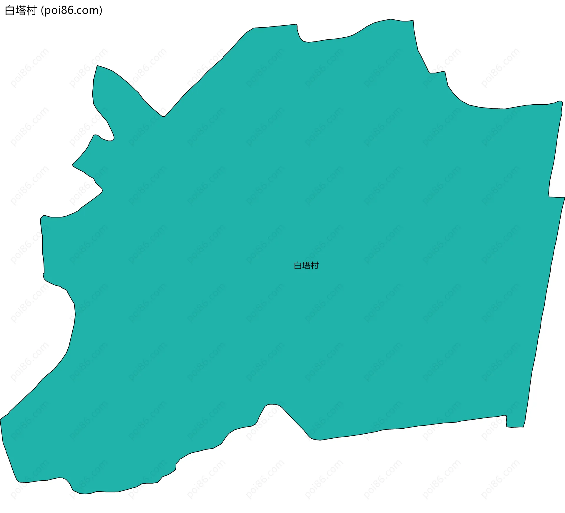 白塔村边界地图