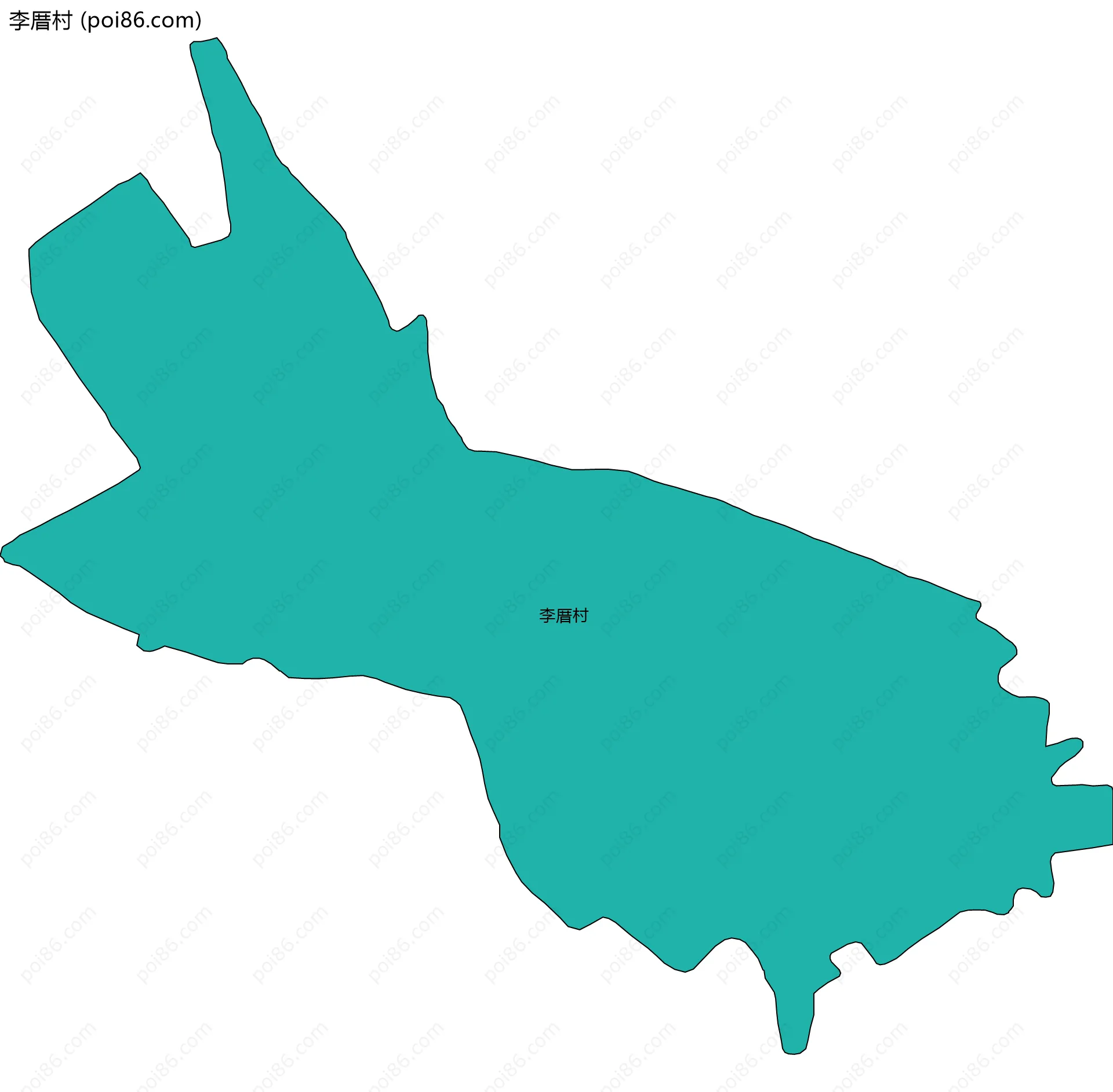 李厝村边界地图