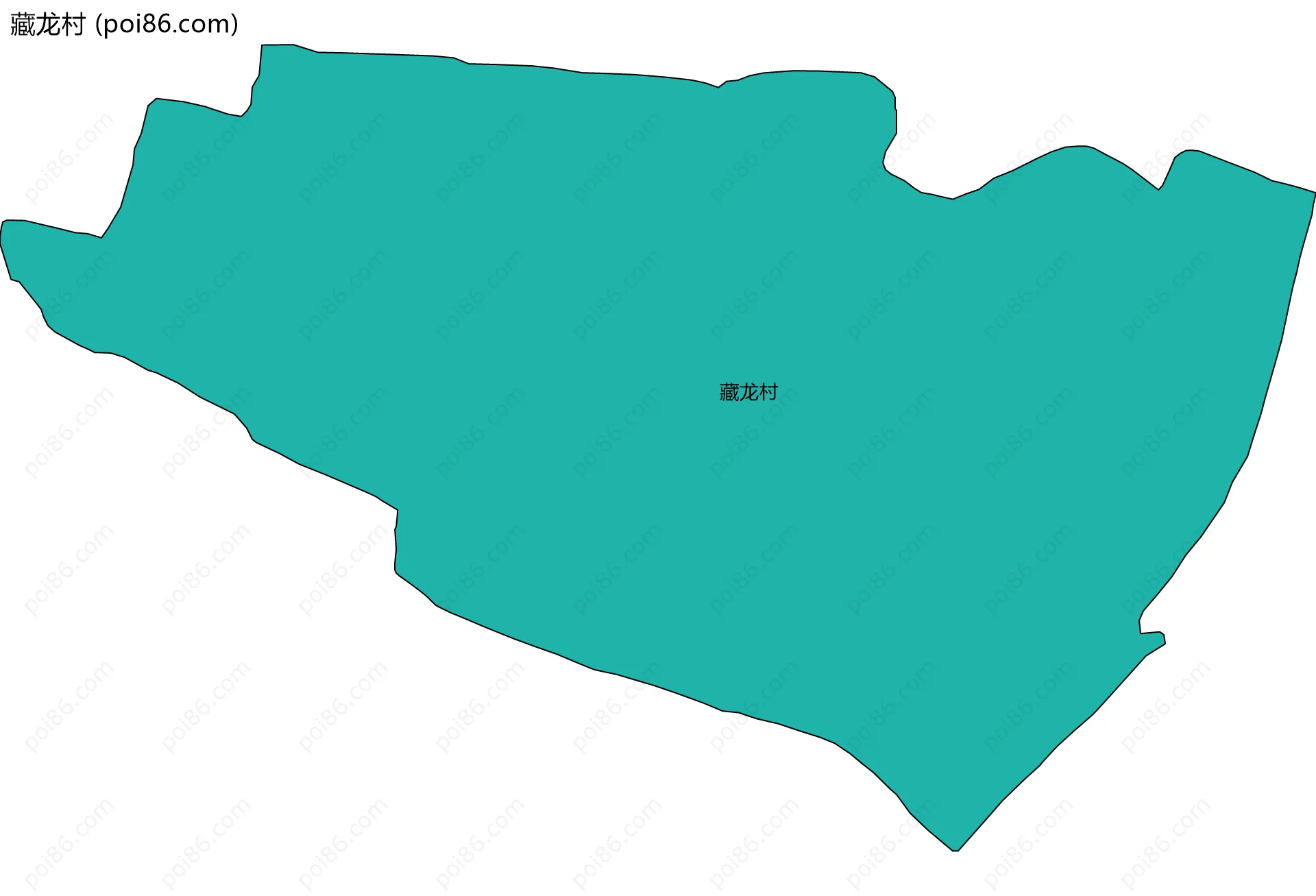 藏龙村边界地图
