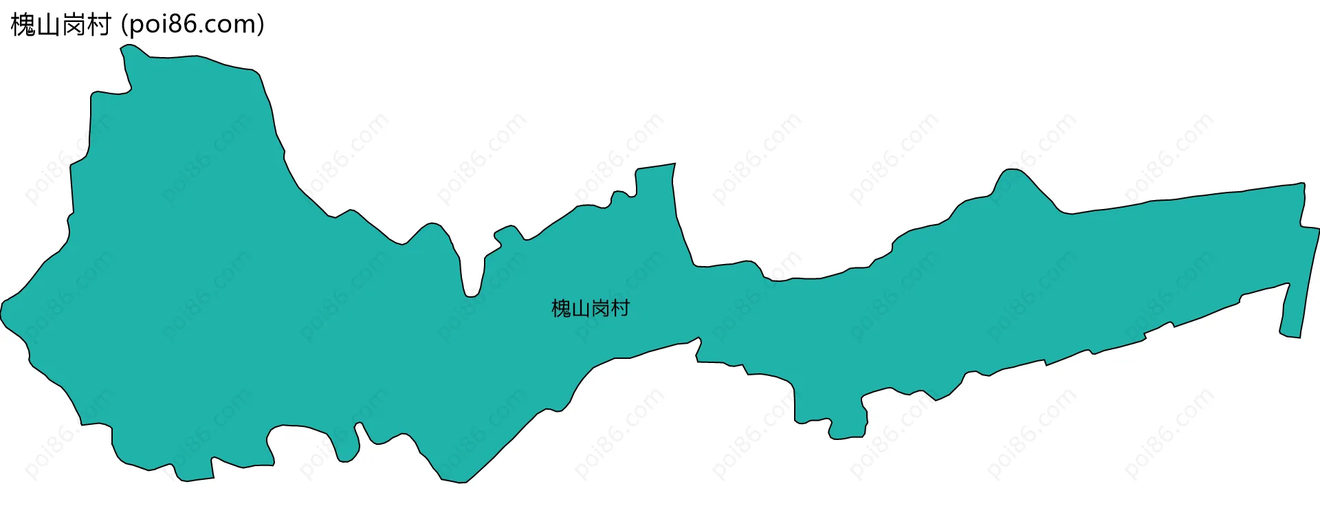 槐山岗村边界地图