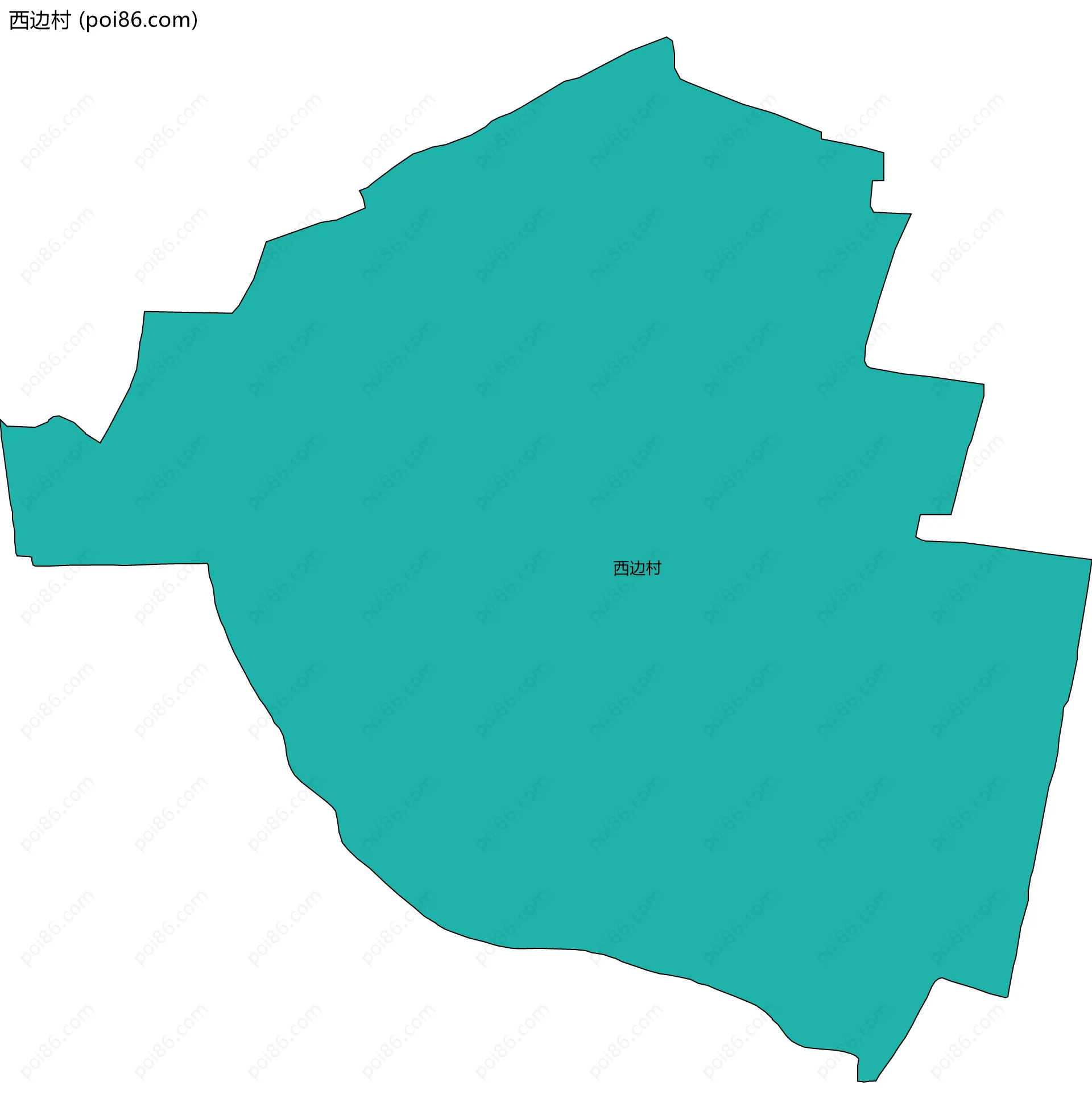 西边村边界地图