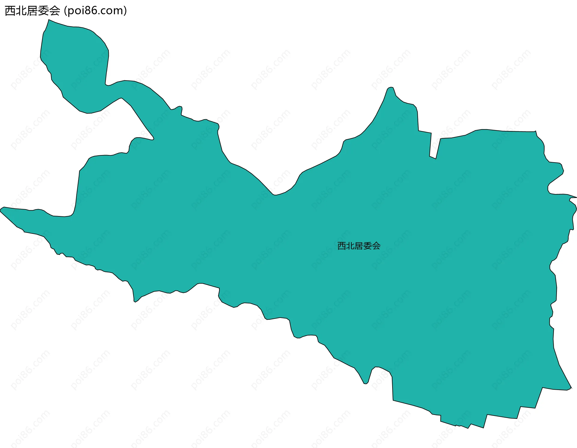西北居委会边界地图