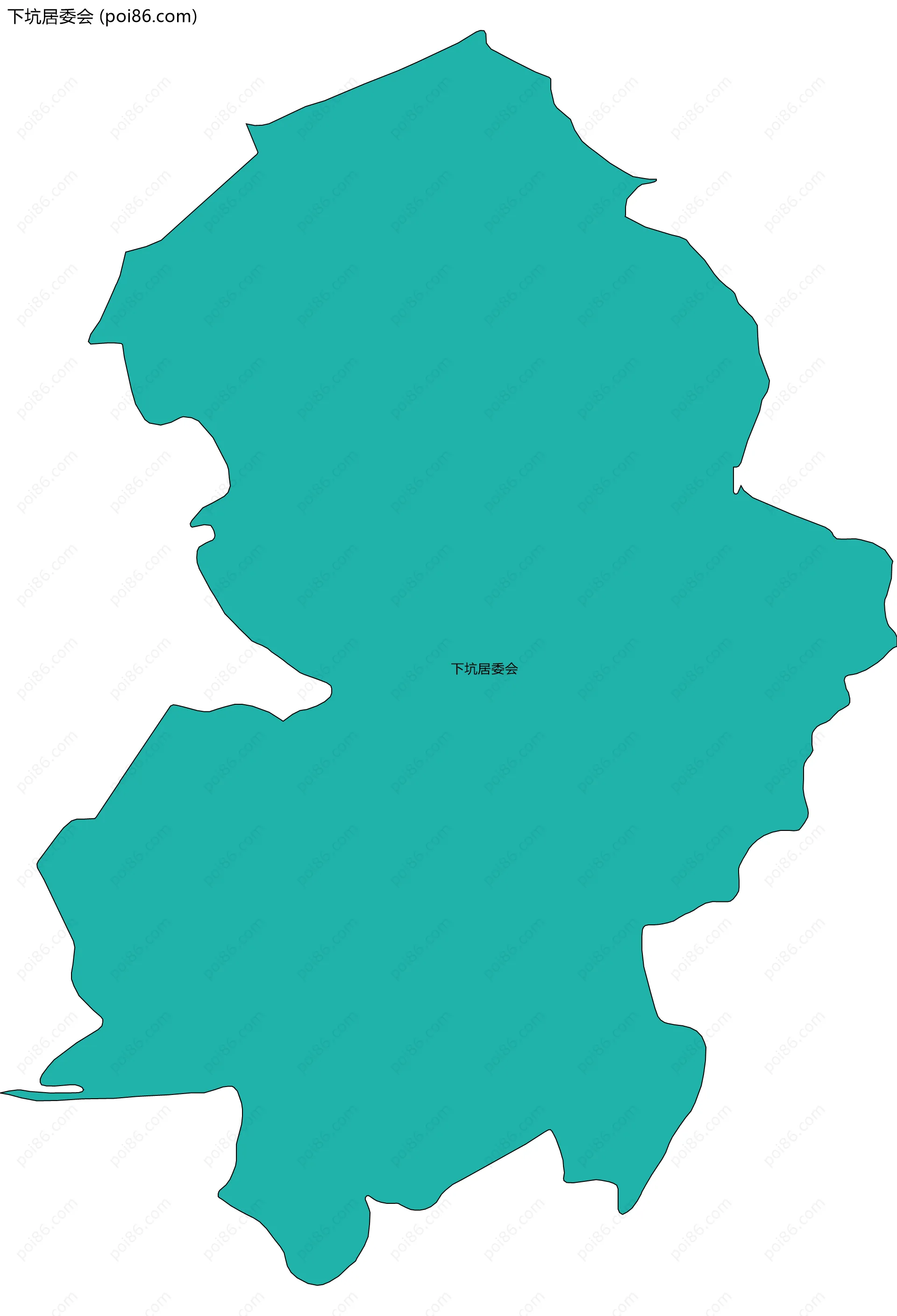 下坑居委会边界地图