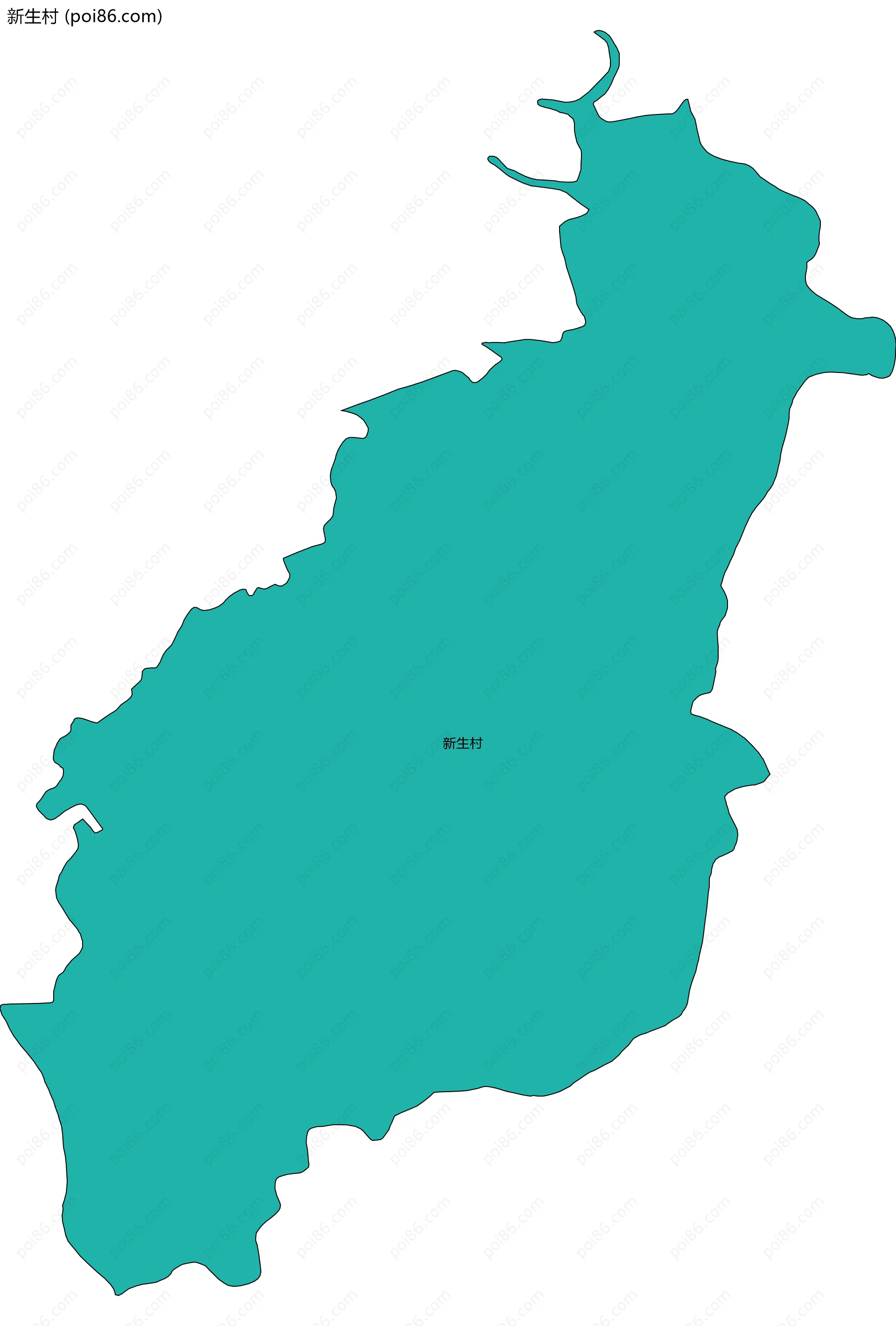 新生村边界地图