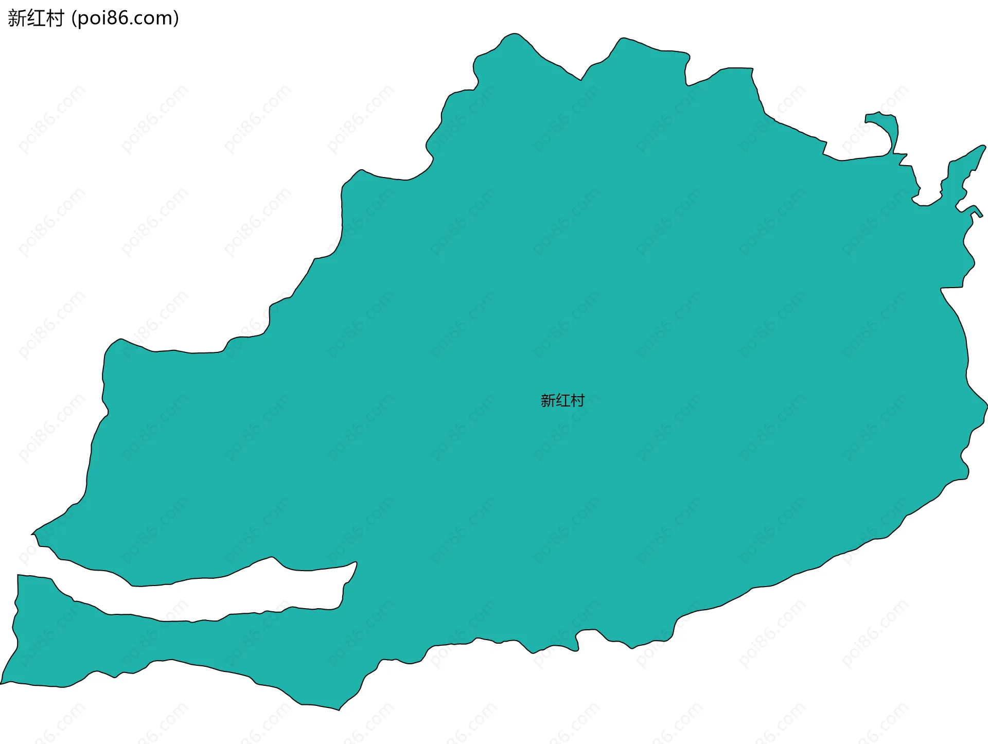 新红村边界地图