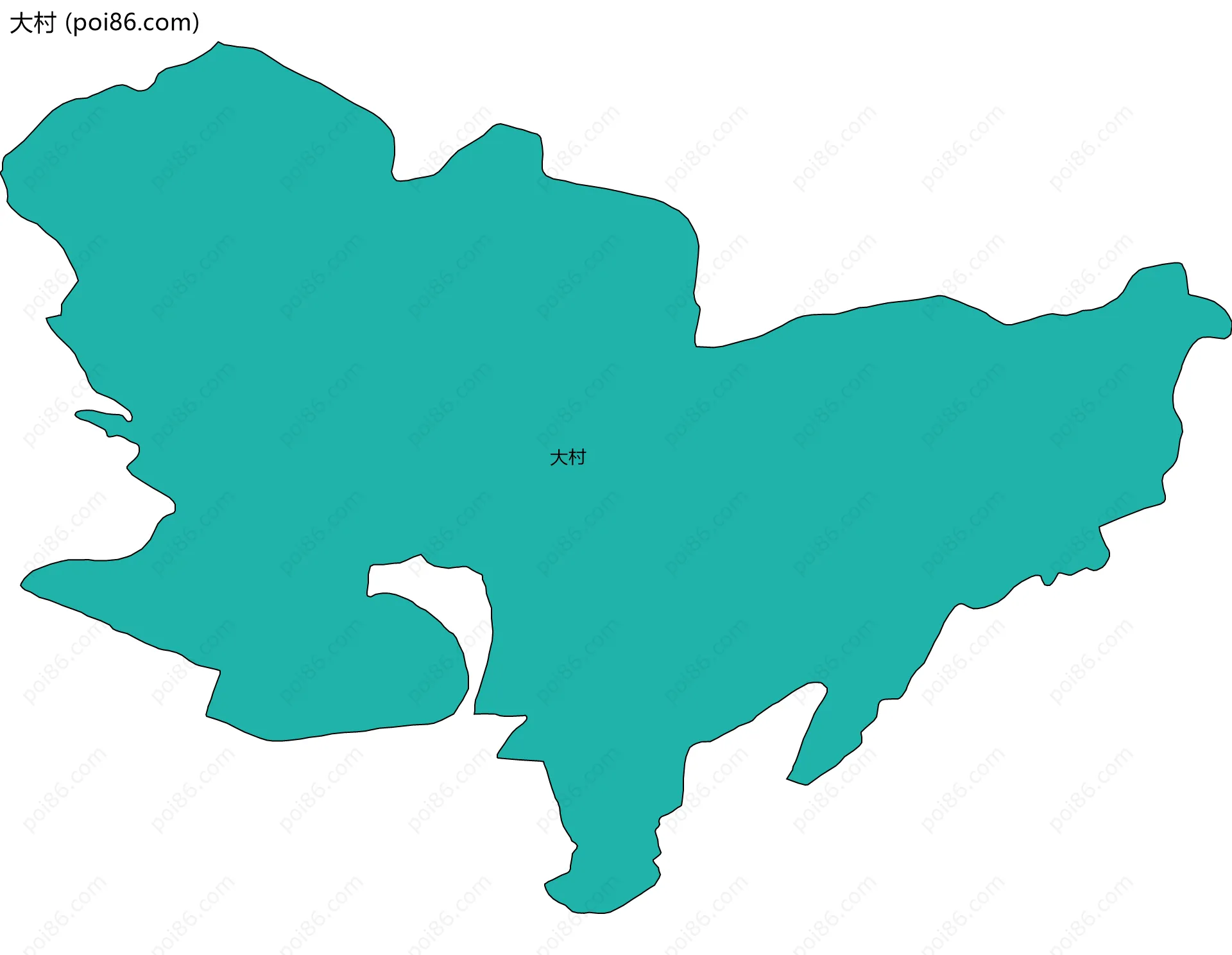 大村边界地图