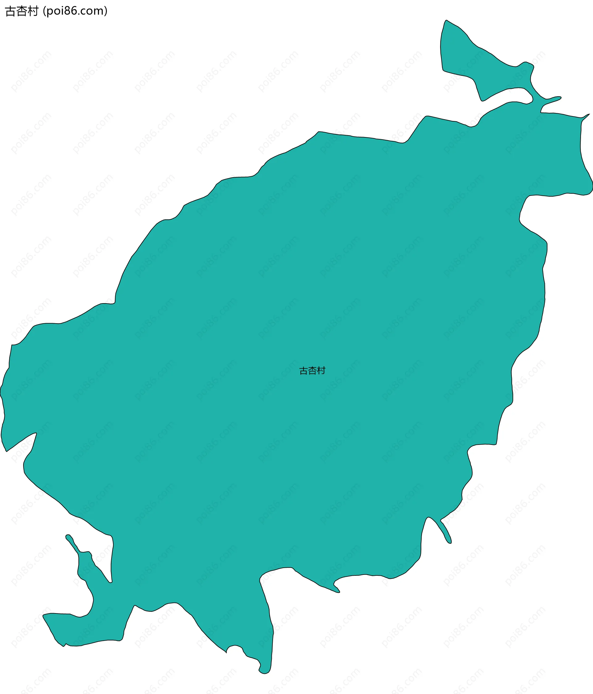 古杏村边界地图