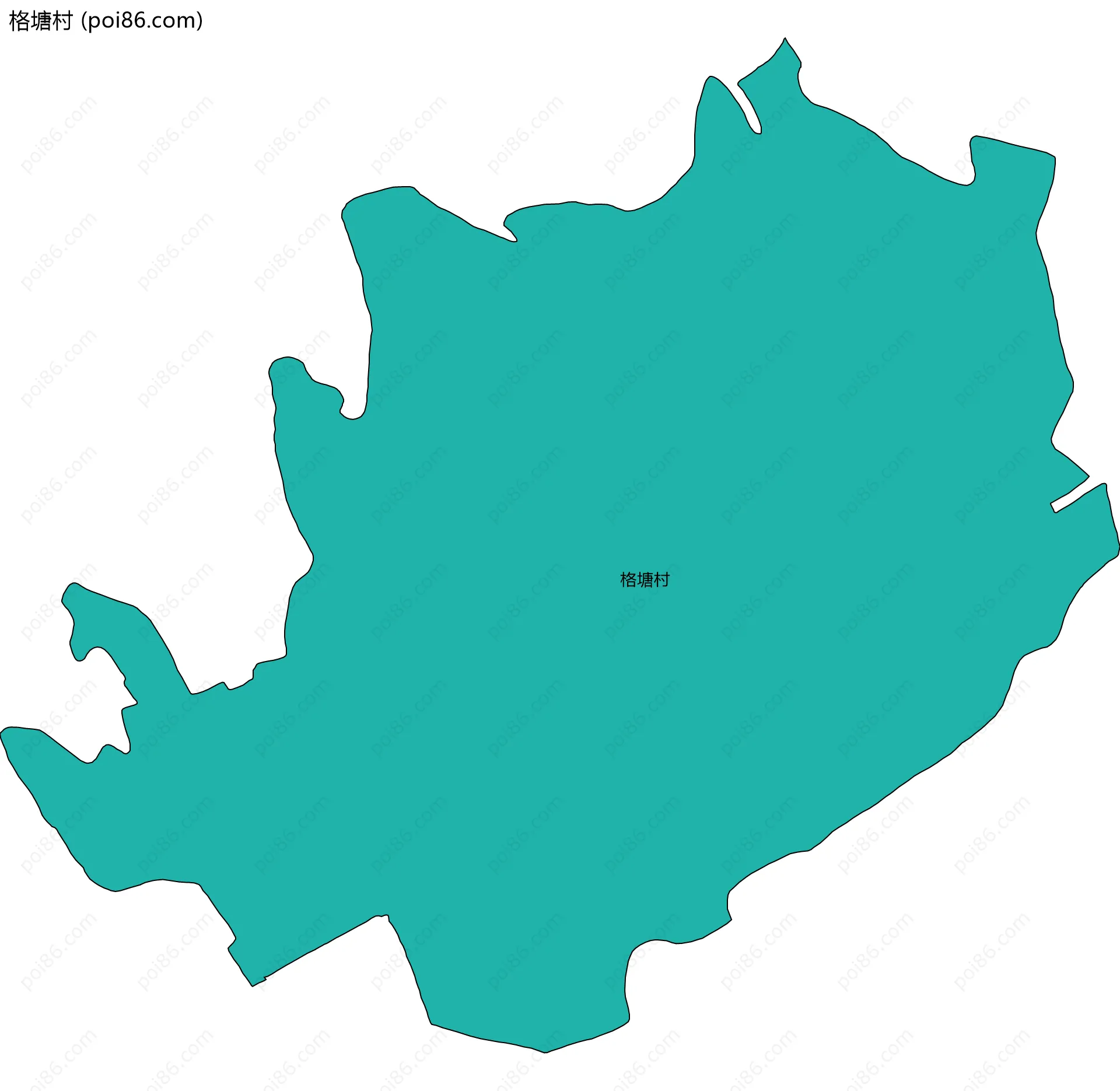 格塘村边界地图