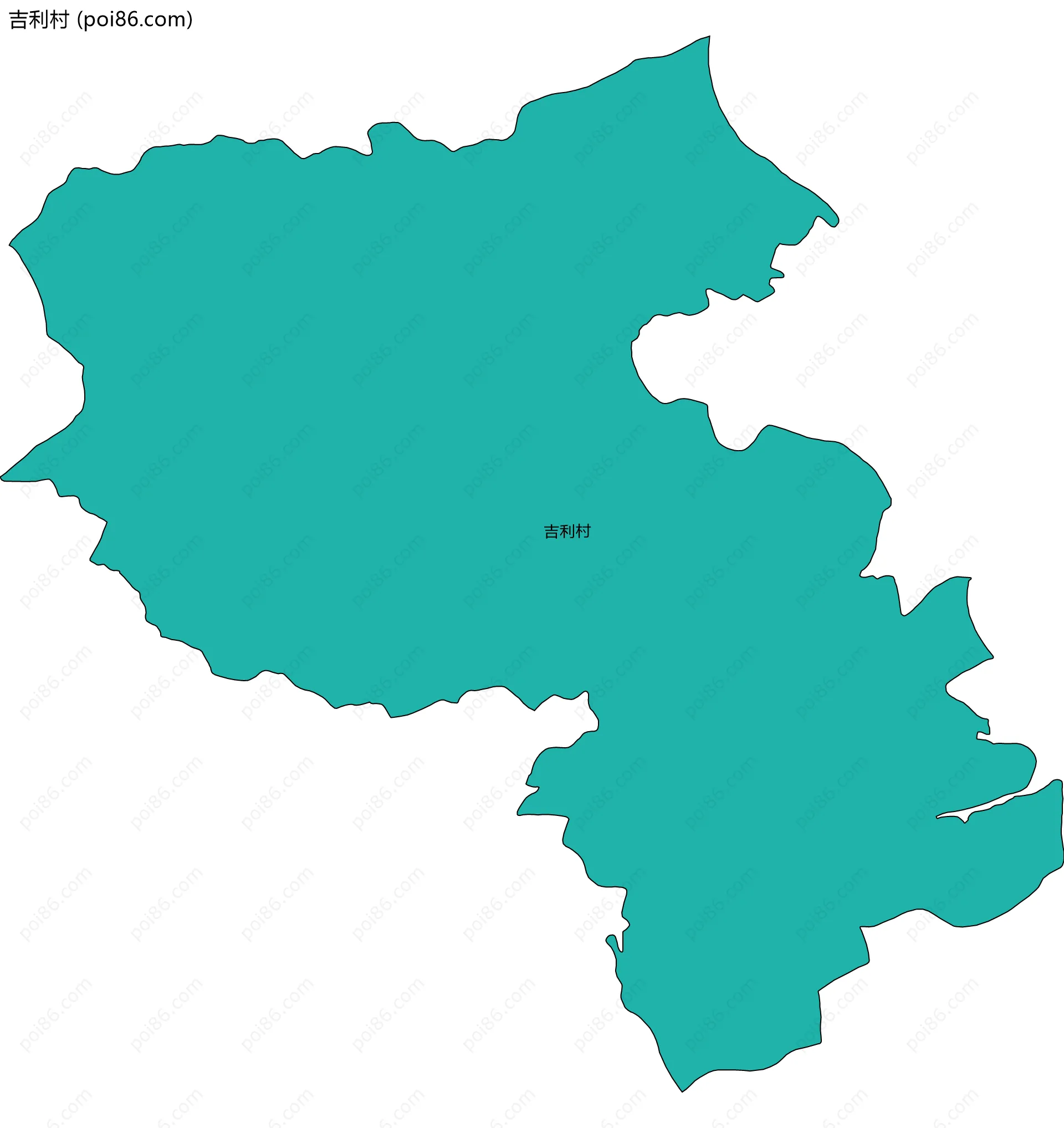 吉利村边界地图