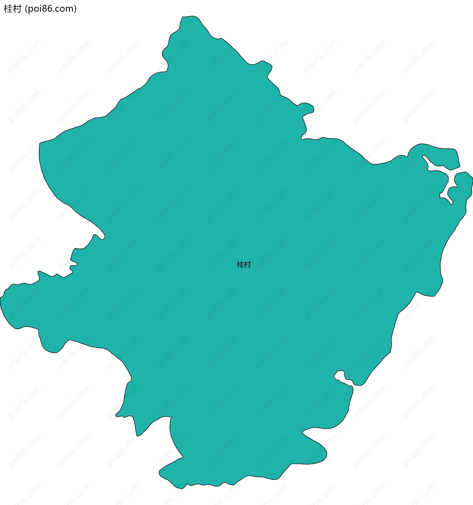 桂村边界地图