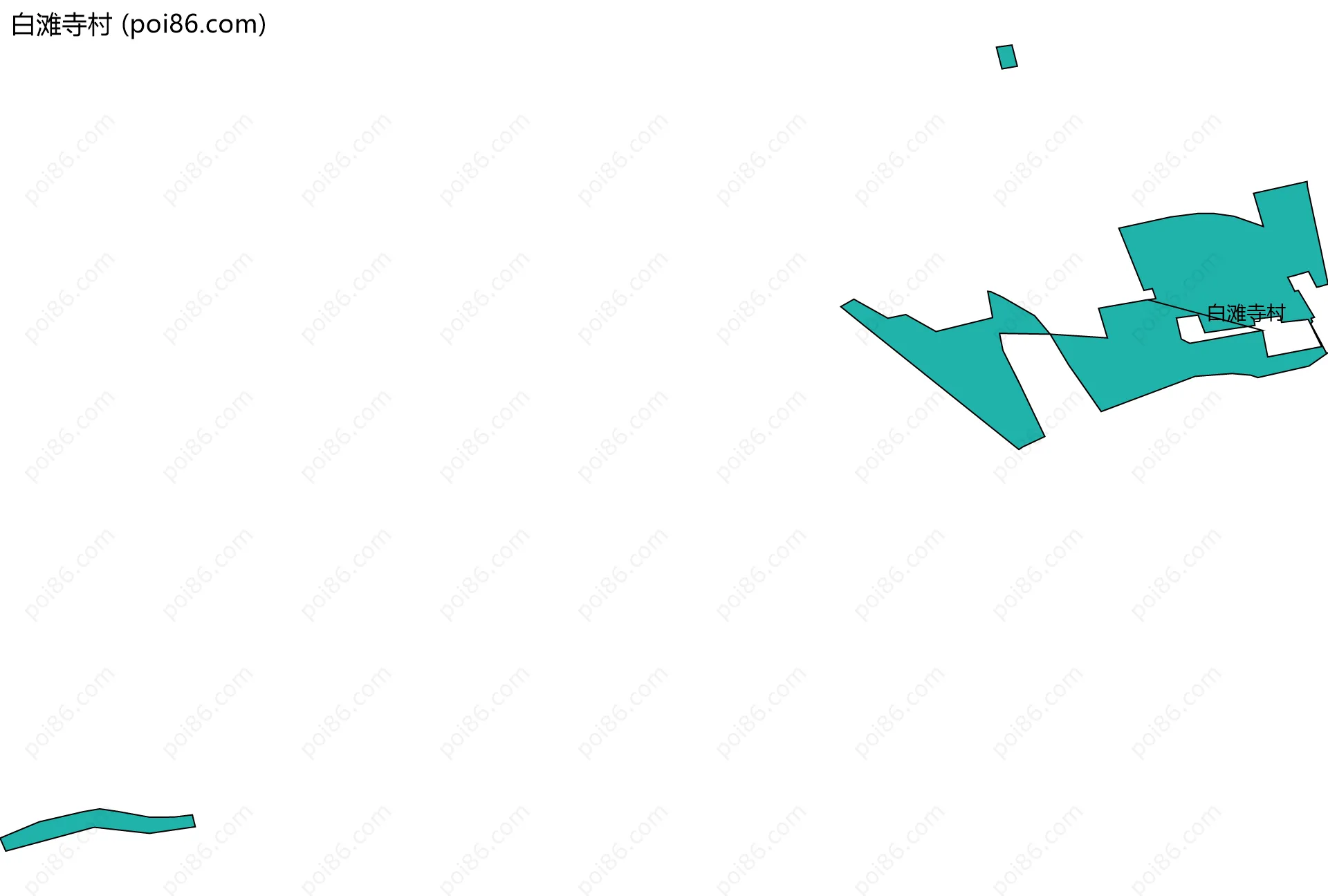 白滩寺村边界地图