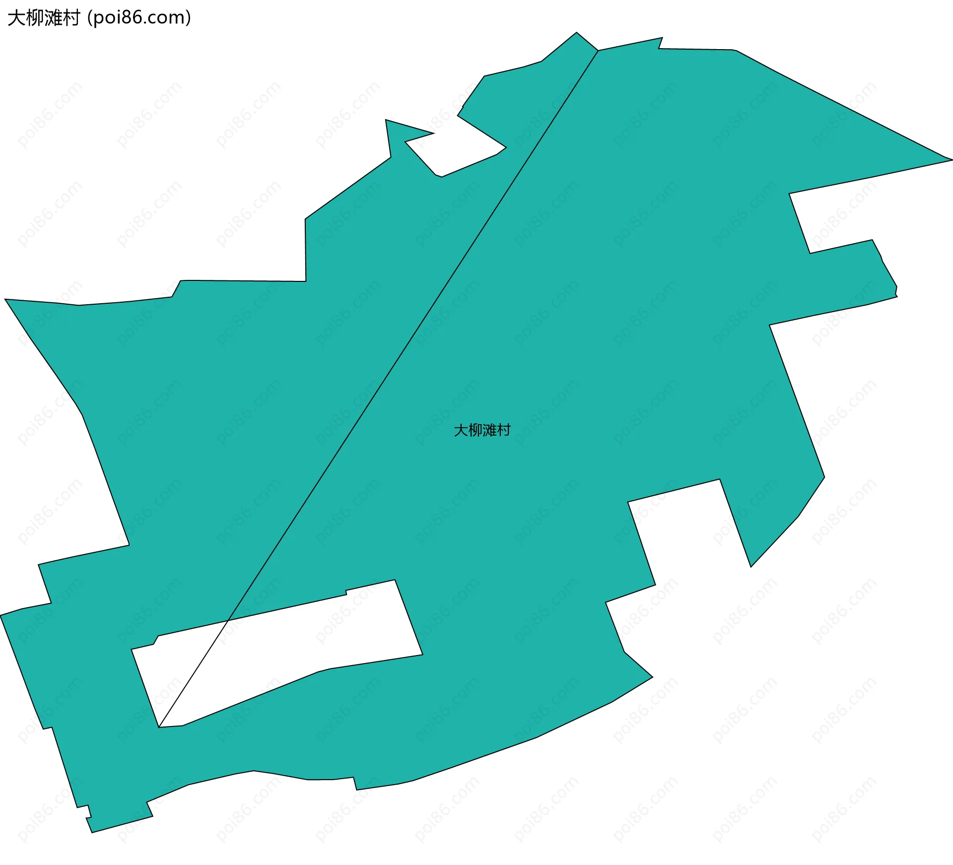 大柳滩村边界地图