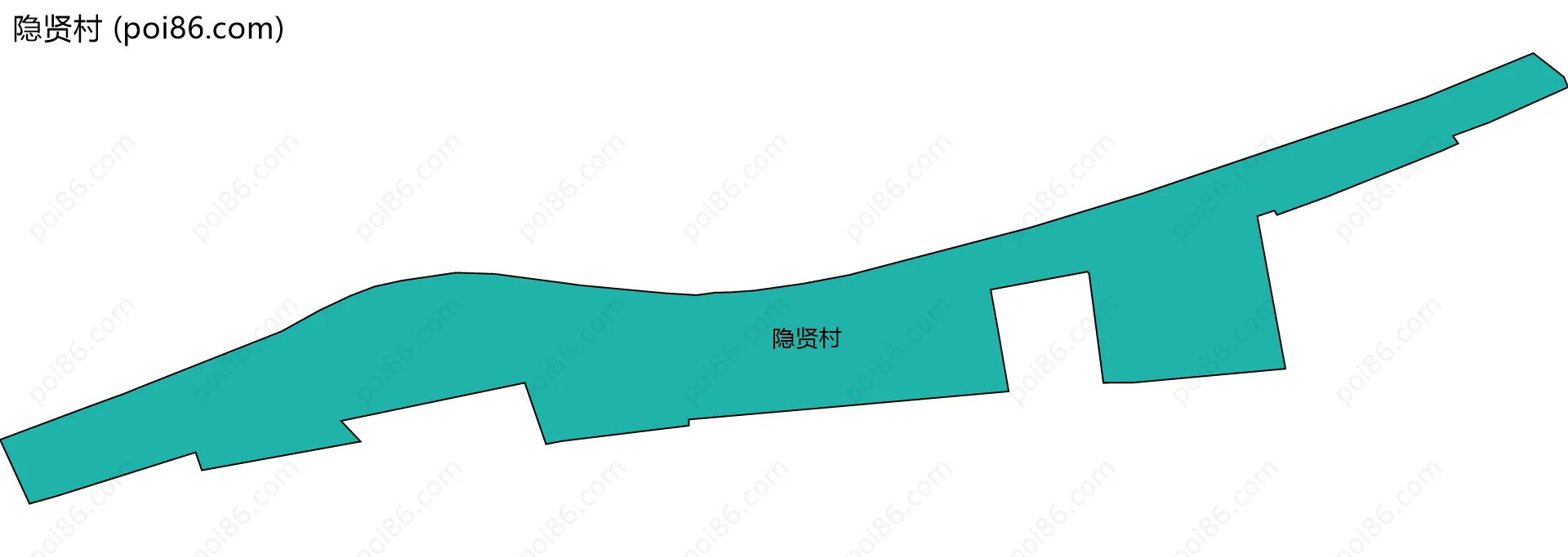 隐贤村边界地图