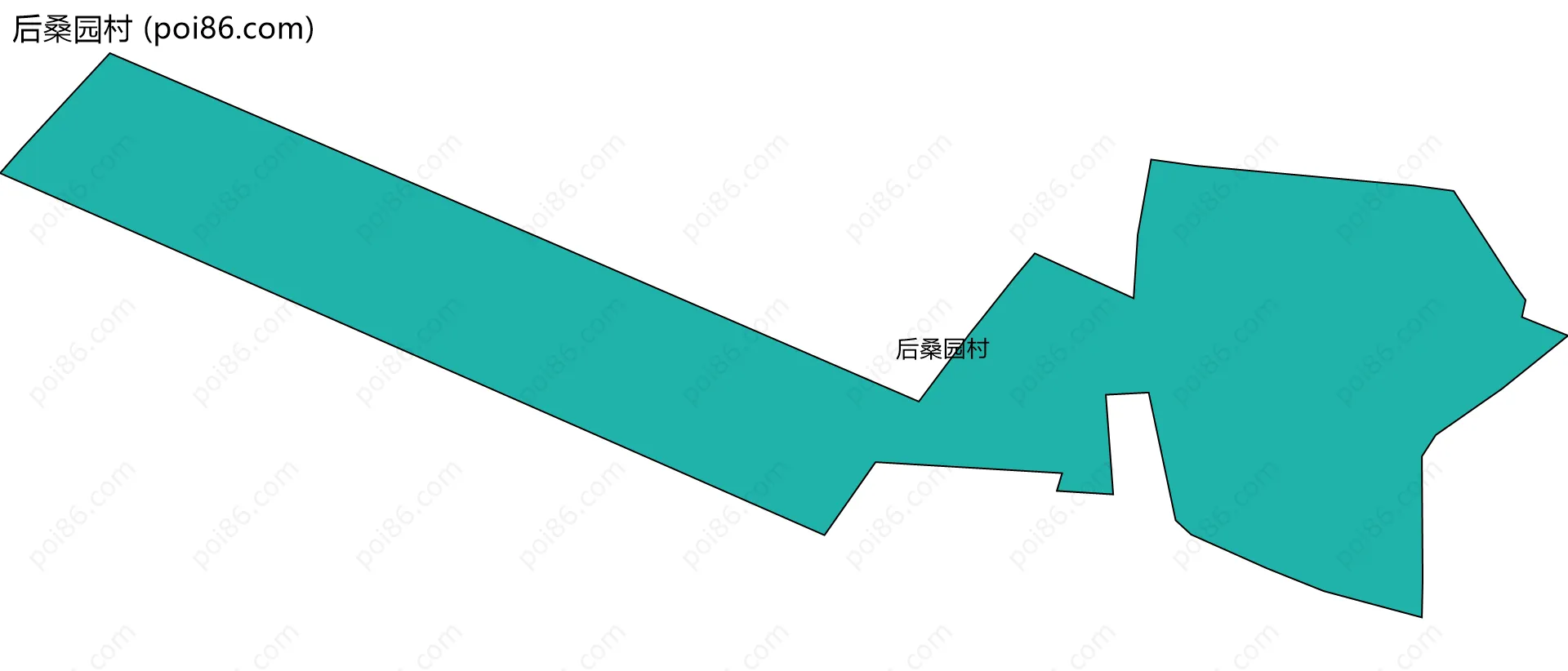 后桑园村边界地图