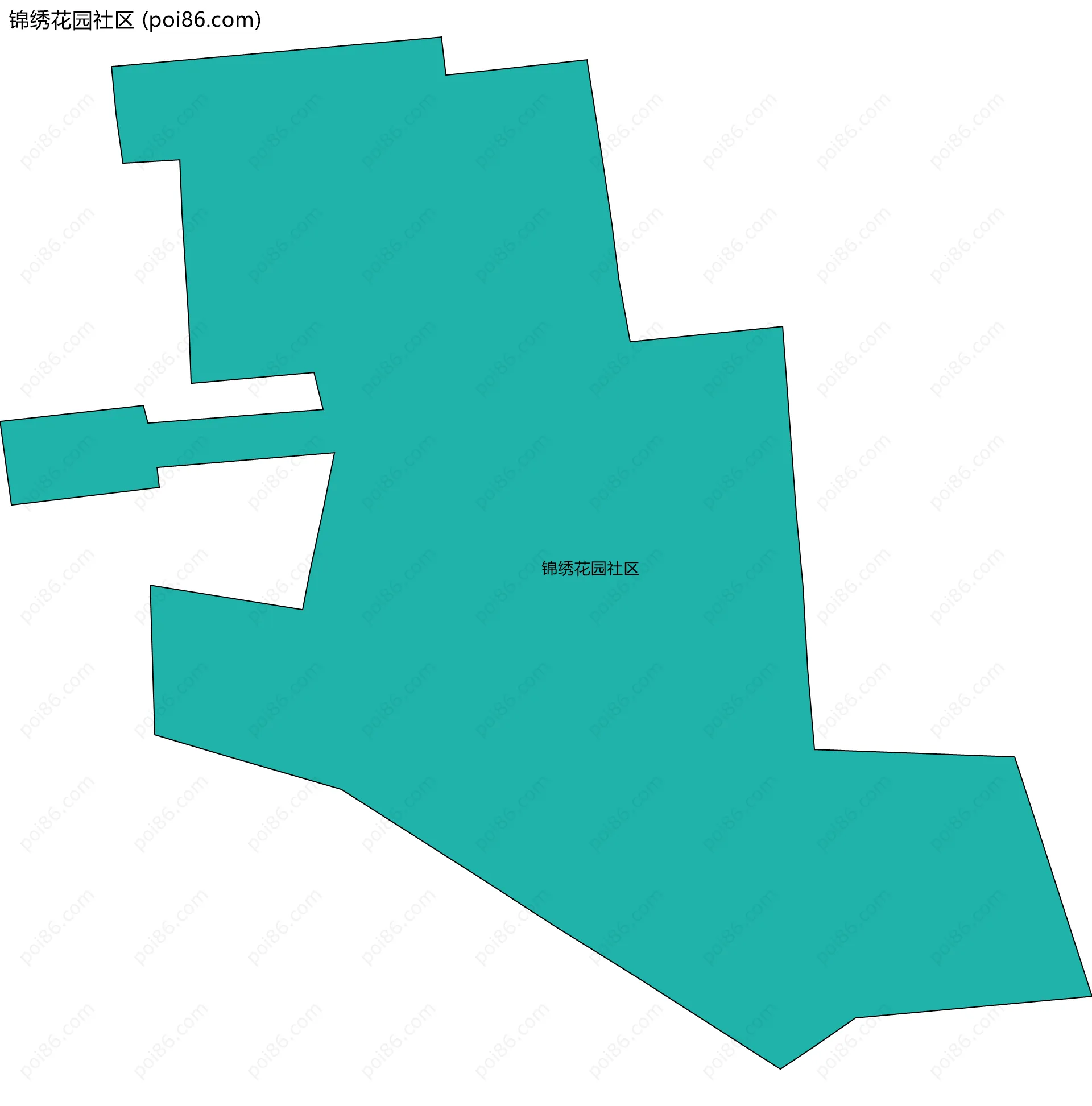 锦绣花园社区边界地图