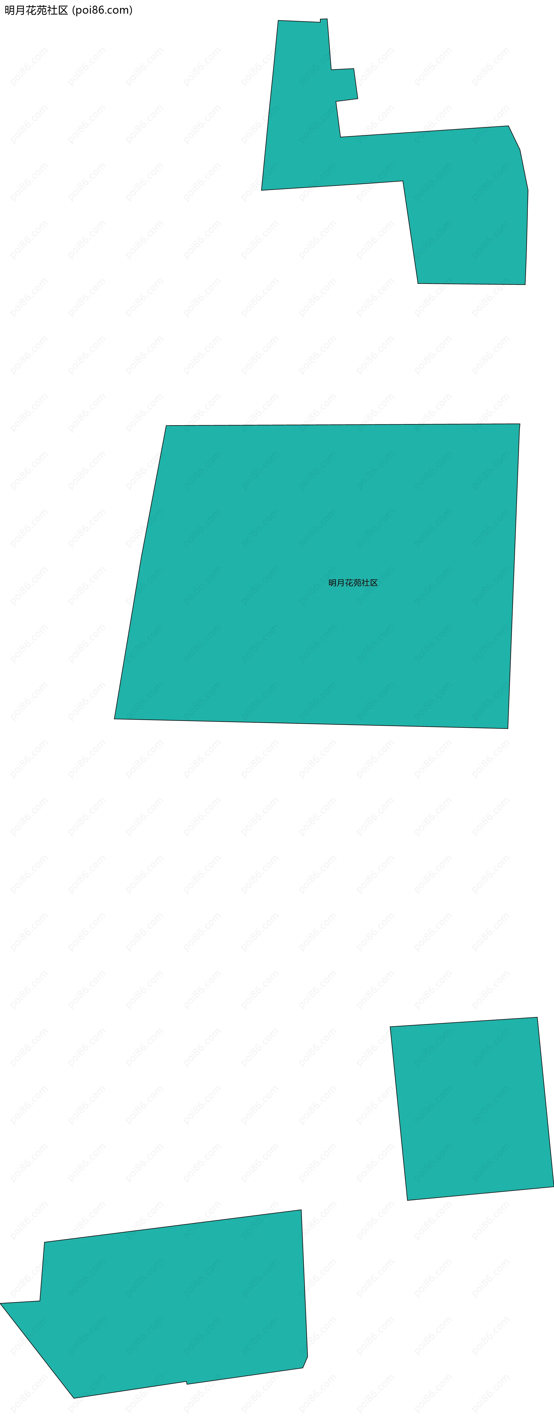 明月花苑社区边界地图