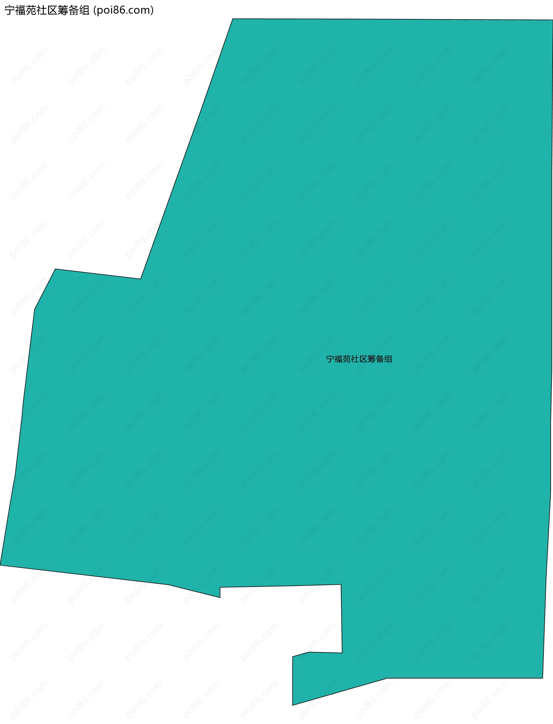 宁福苑社区筹备组边界地图
