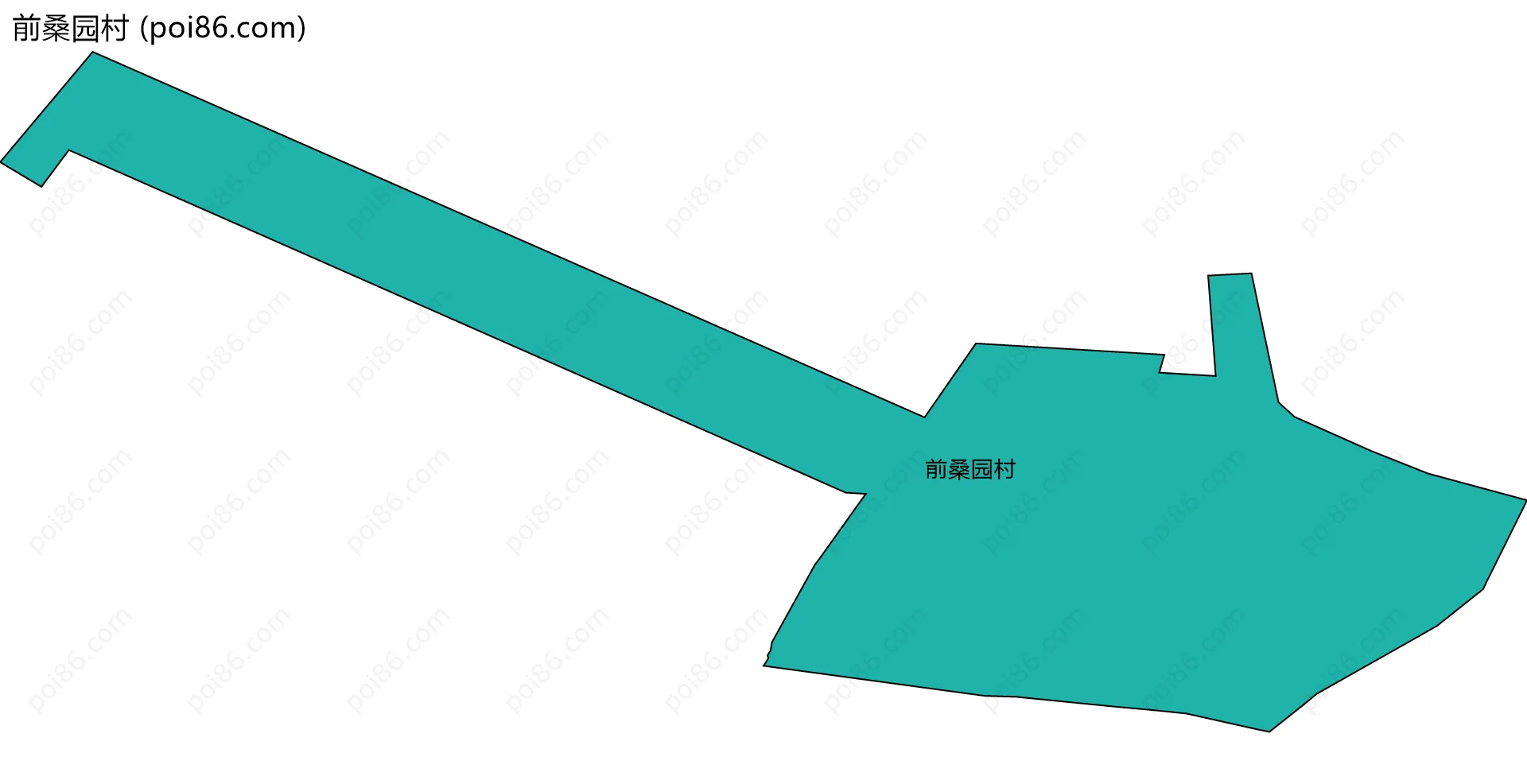 前桑园村边界地图