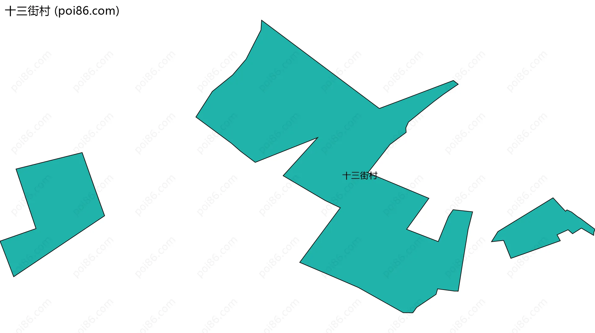 十三街村边界地图